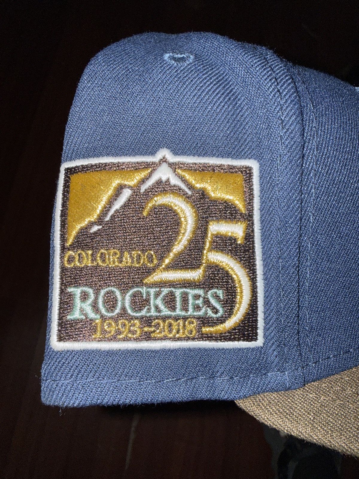 New Era Colorado Rockies Fitted hat 7 3/8 peanut butter underbrim Size ONE SIZE - 4 Thumbnail
