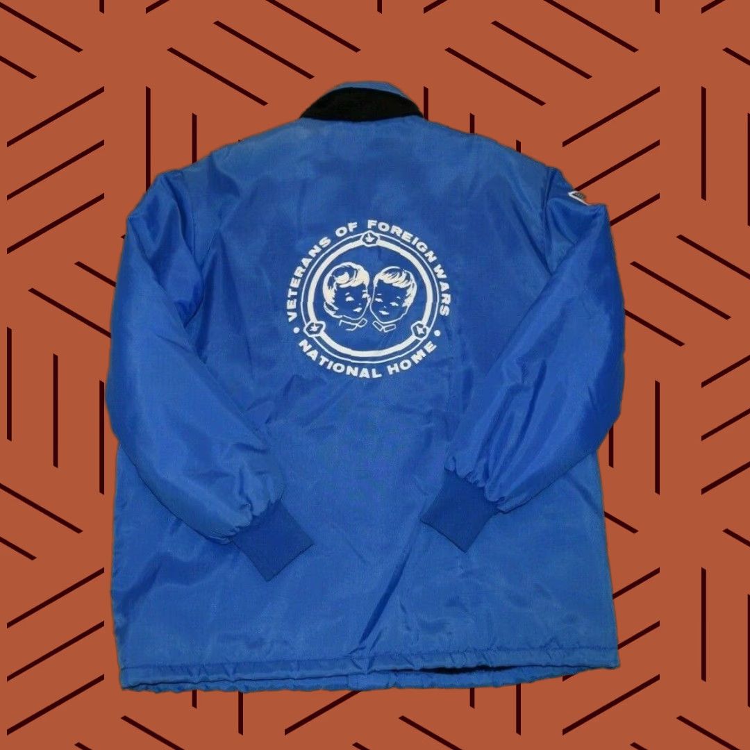 THE GREAT VINTAGE THE GREAT LAKES JACKET Shirt XL Blue 1970s Nylon Screen Print Patch Sherpa Mens Size US XL / EU 56 / 4 - 1 Thumbnail