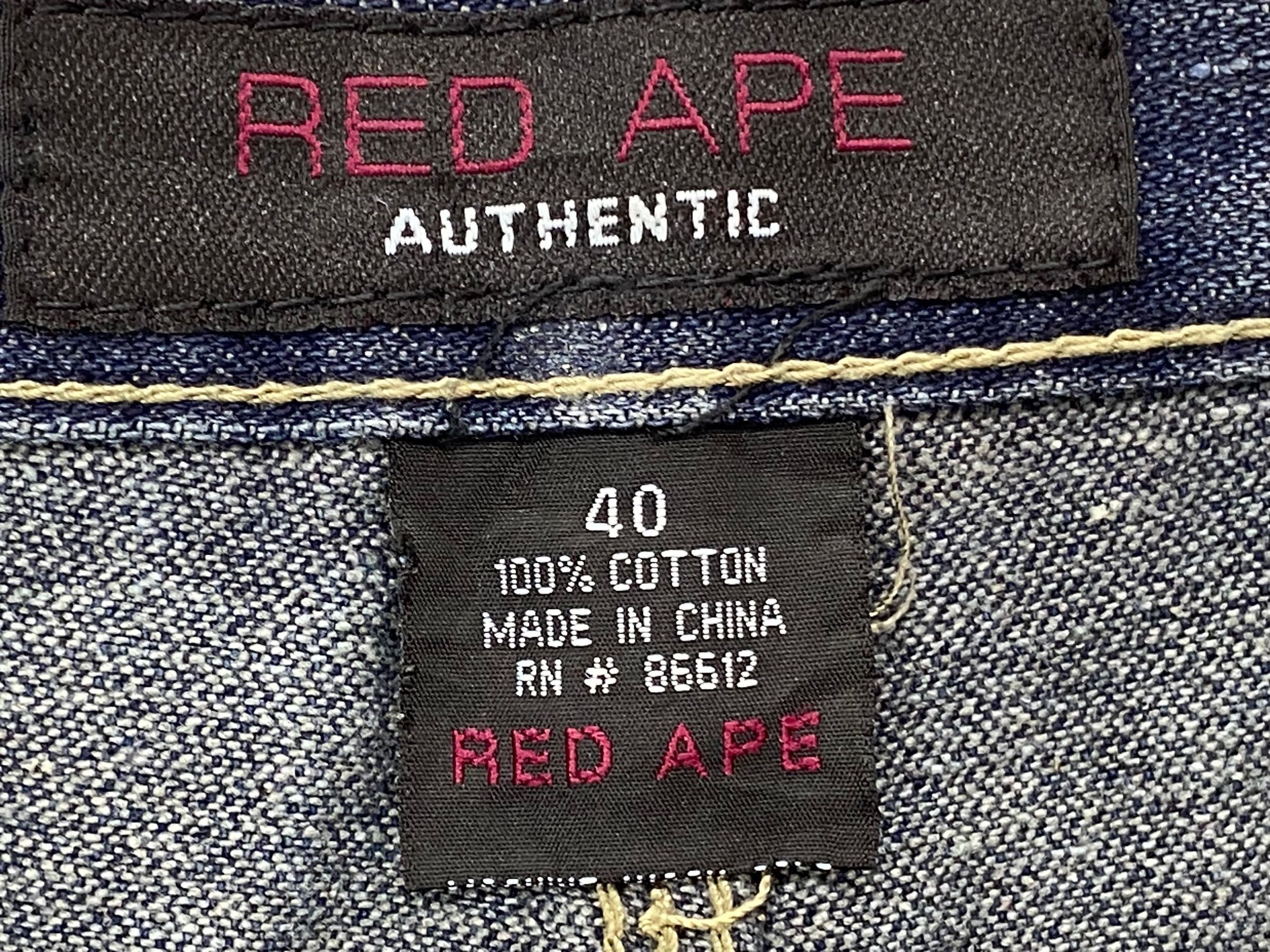 Japanese Brand Red Ape Denim Jeans Hip Hop Baggy Skateboards Jeans Size US 39 - 8 Thumbnail