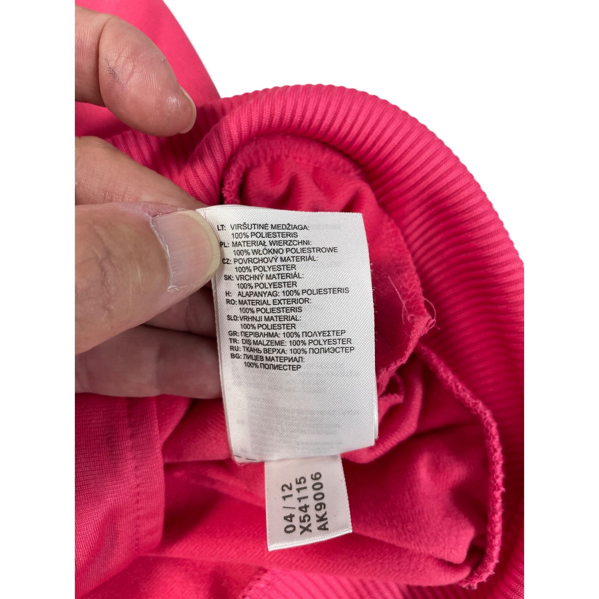 Adidas Adidas Womens Pink Track Jacket With Blue Stripes Size L SKU Size L / US 10 / IT 46 - 10 Thumbnail