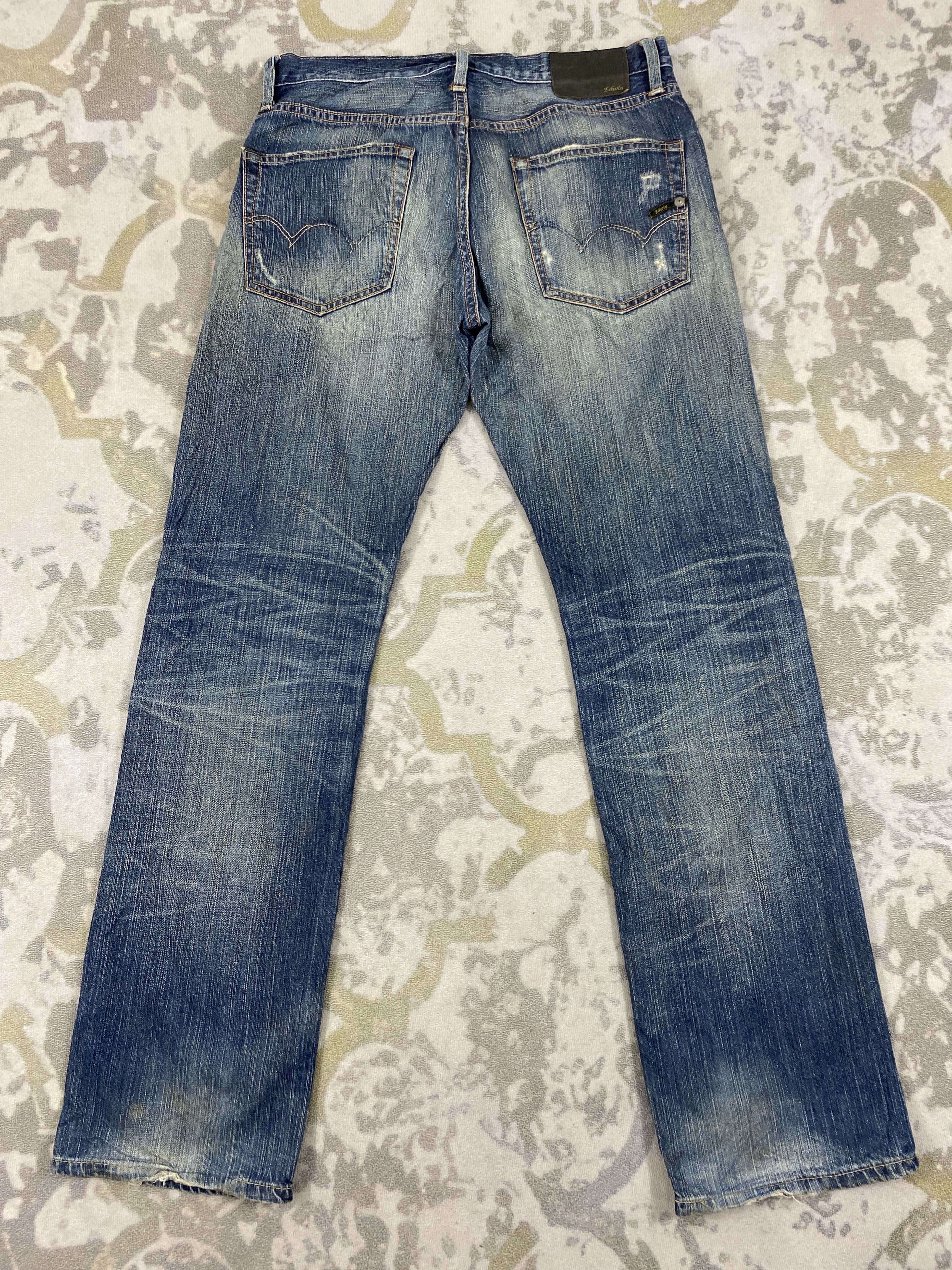 If Six Was Nine Blue Distressed Vintage Edwin Jeans 33x33 Denim- JN3828 Size US 33 - 2 Thumbnail