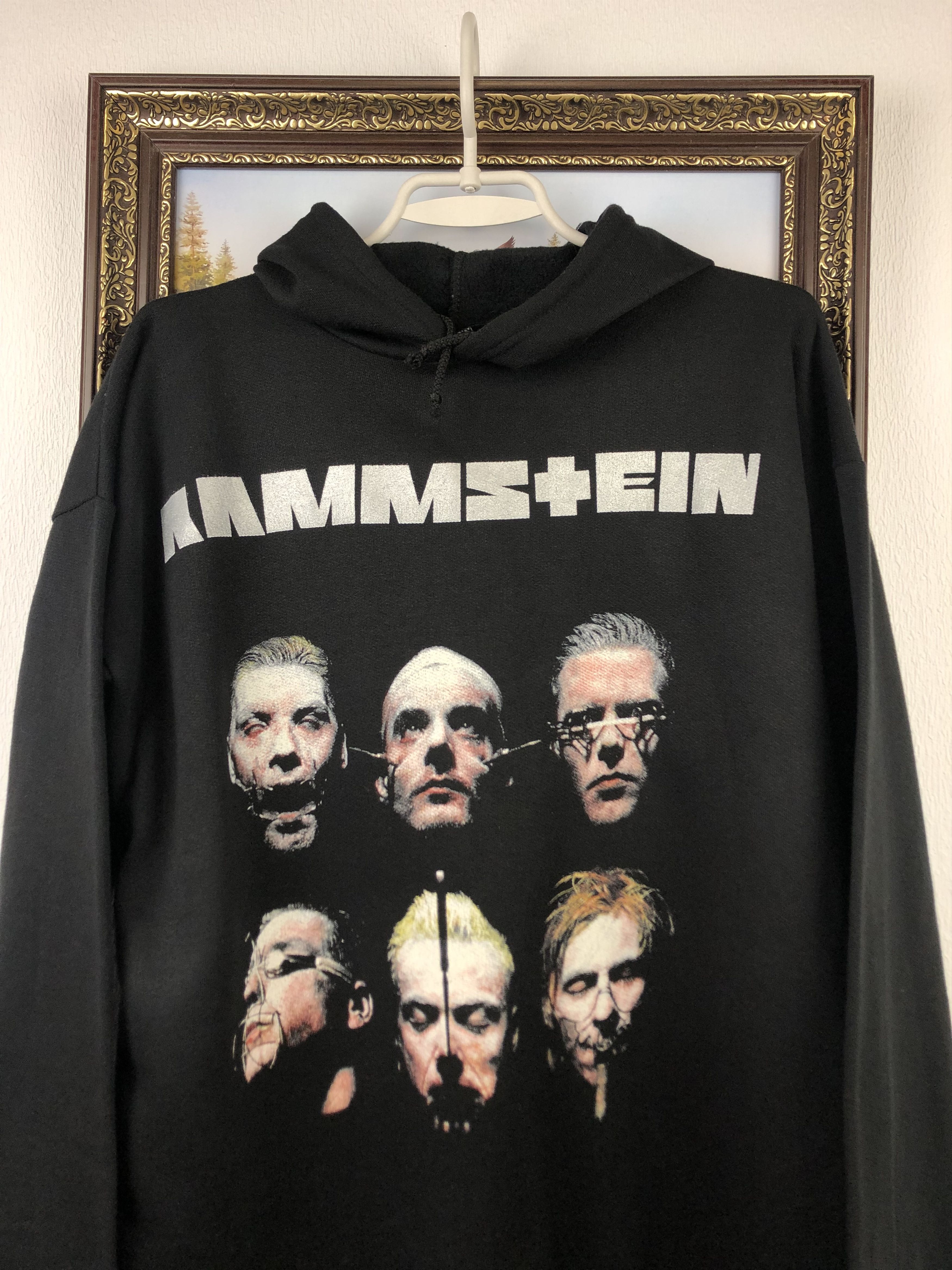 Band Tees × Vintage Vintage Rammstein Hoodie Sweatshirt Over Pring Big Logo Size US L / EU 52-54 / 3 - 2 Thumbnail