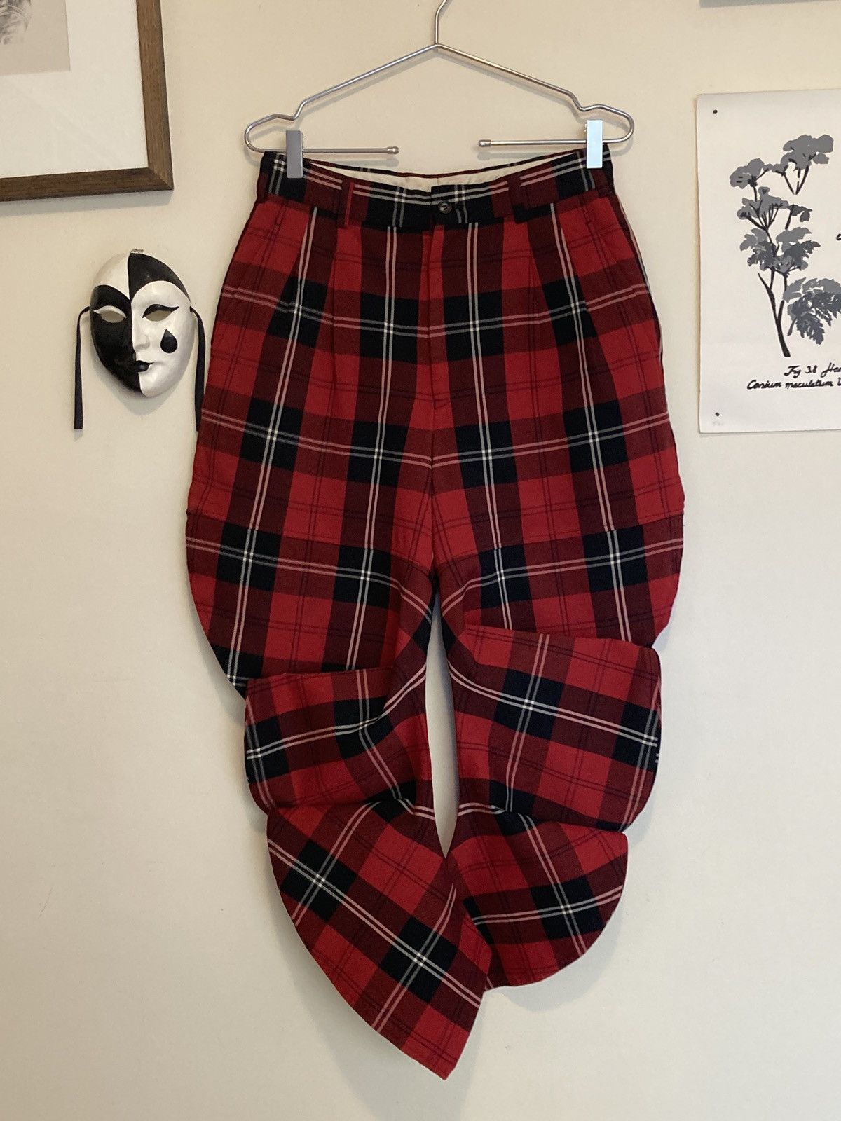 Comme des Garcons Fall 2010 Tartan Wool Banana Trousers Size 28" / US 6 / IT 42 - 3 Thumbnail