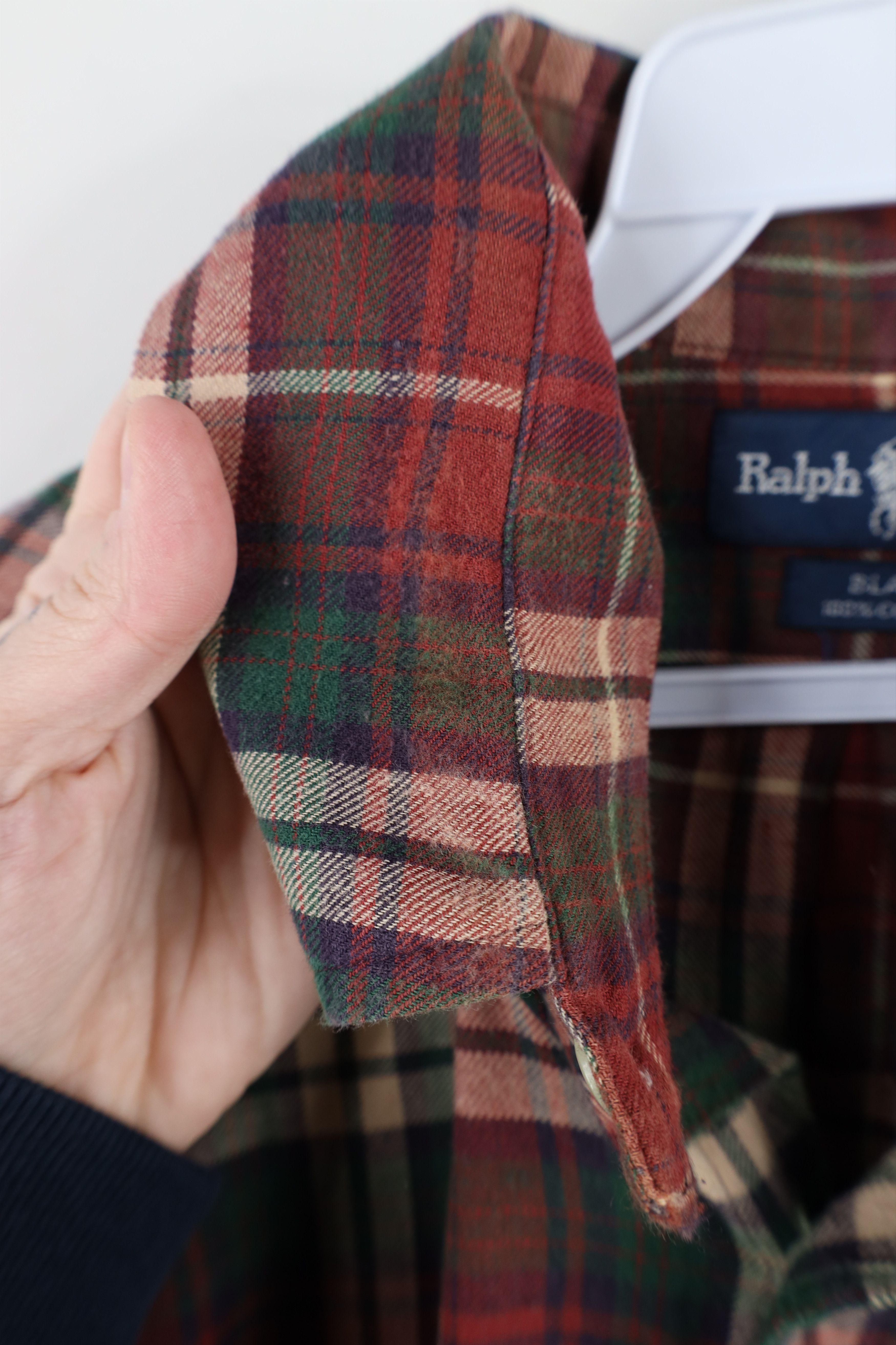 Ralph Lauren × Vintage Vintage 90s Ralph Lauren Flannel Button Down Shirt Plaid Size US L / EU 52-54 / 3 - 6 Thumbnail