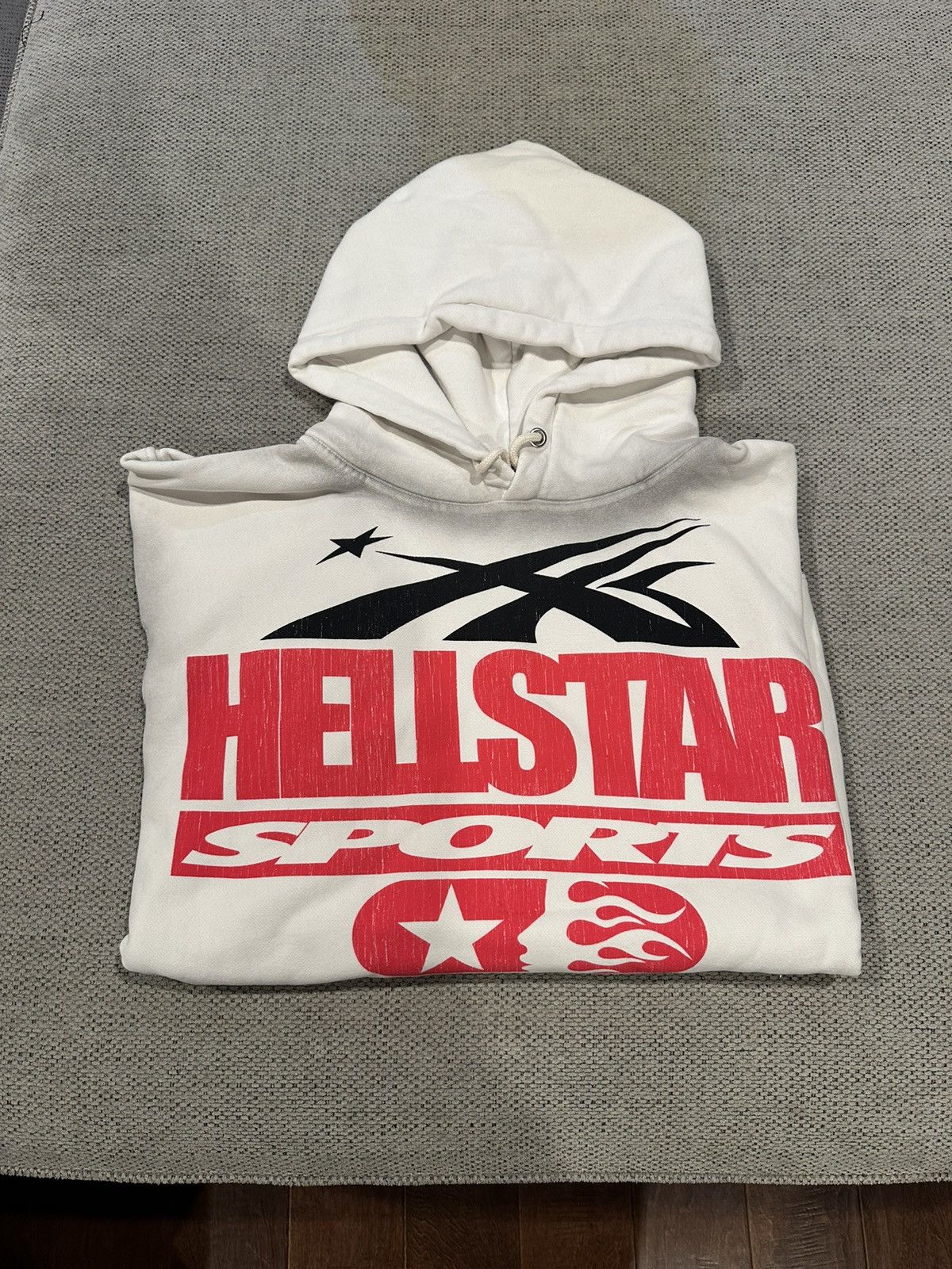 Image of Hellstar Sports Hoodie in White, Men's (Size 2XL)