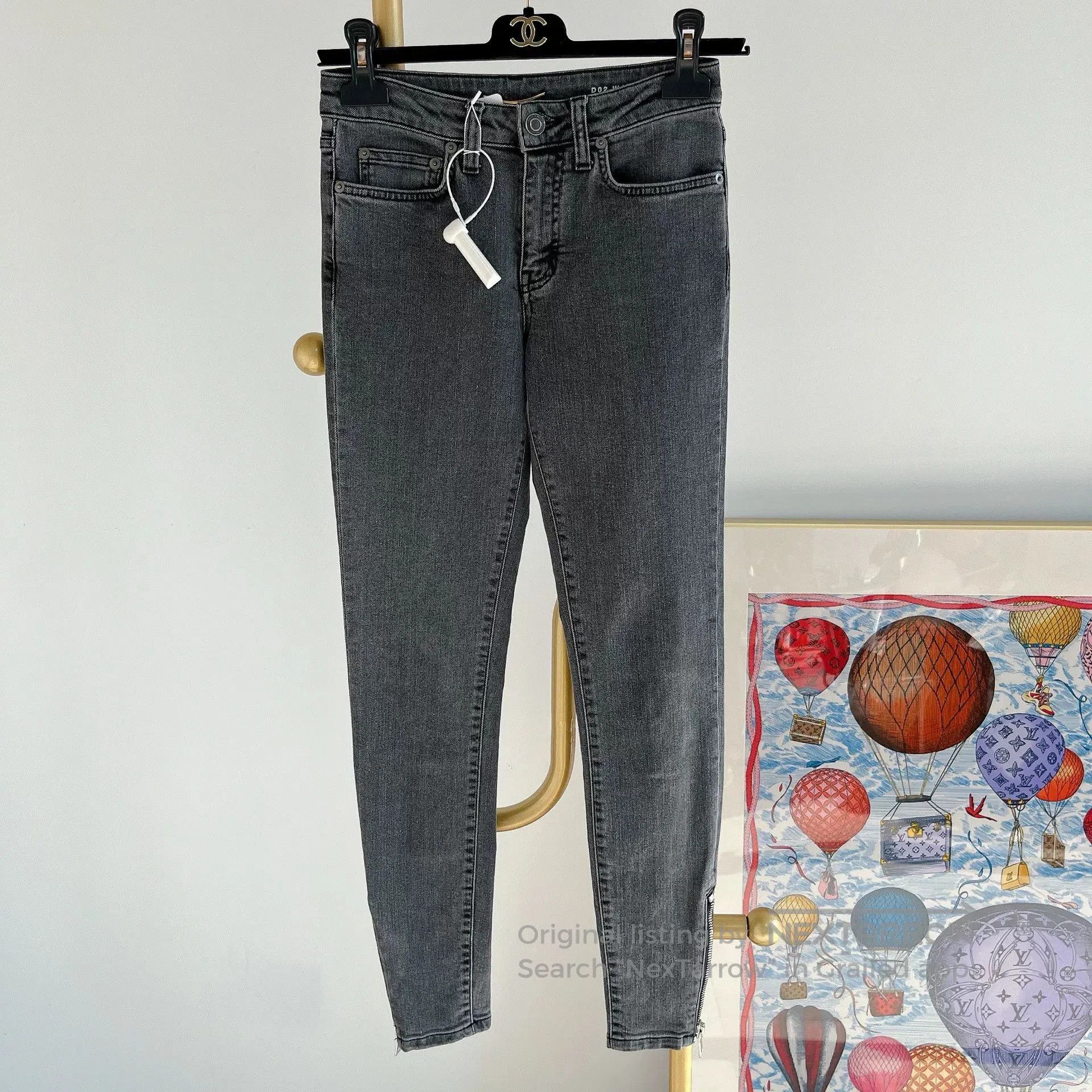 Saint Laurent Paris Saint Laurent Gray Trousers Size 25. Size 25" / US 0 / IT 36 - 1 Thumbnail