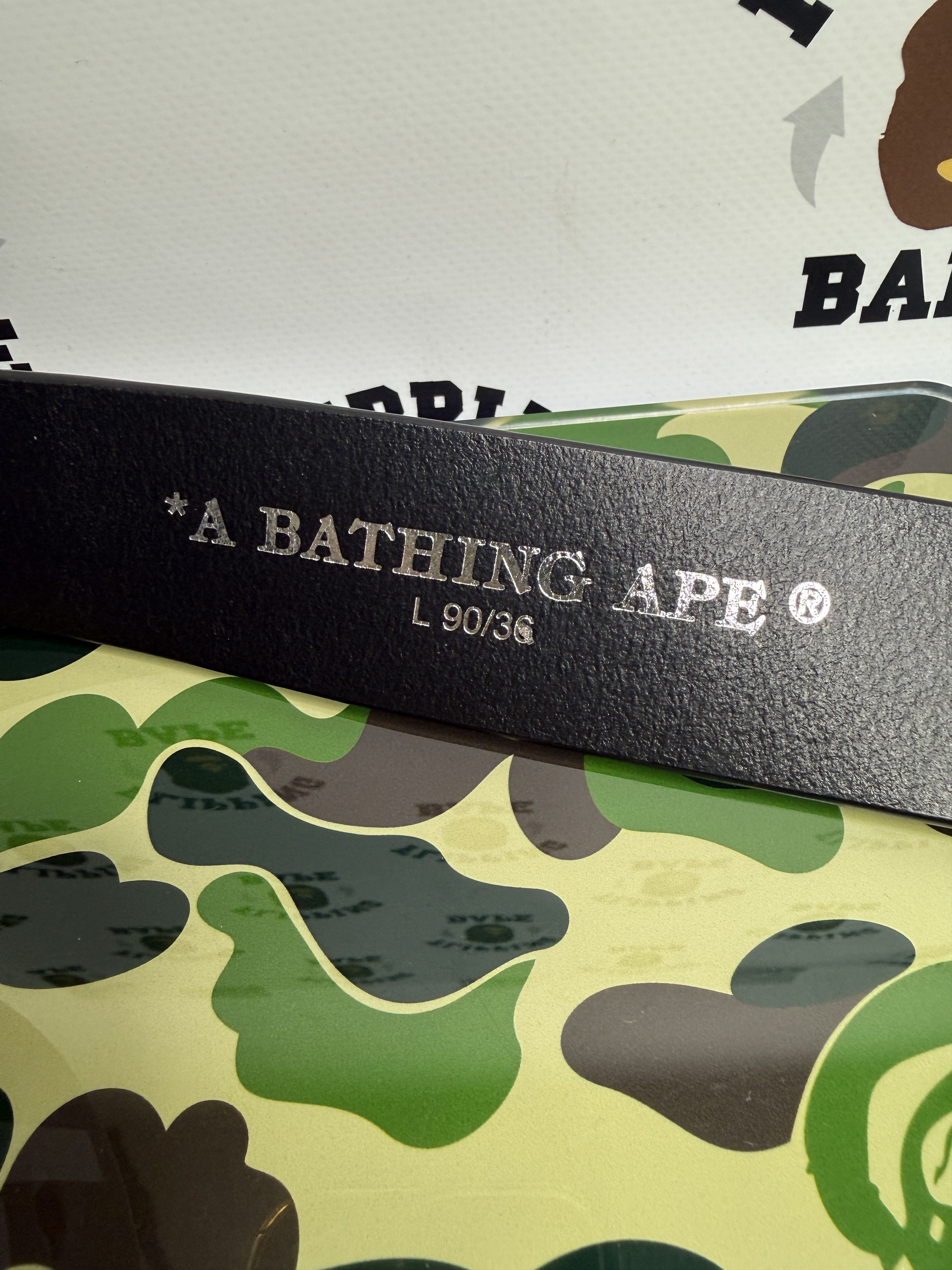 Bape BAPE A BATHING APE LEATHER BELT (L/36) Size 36 - 7 Thumbnail