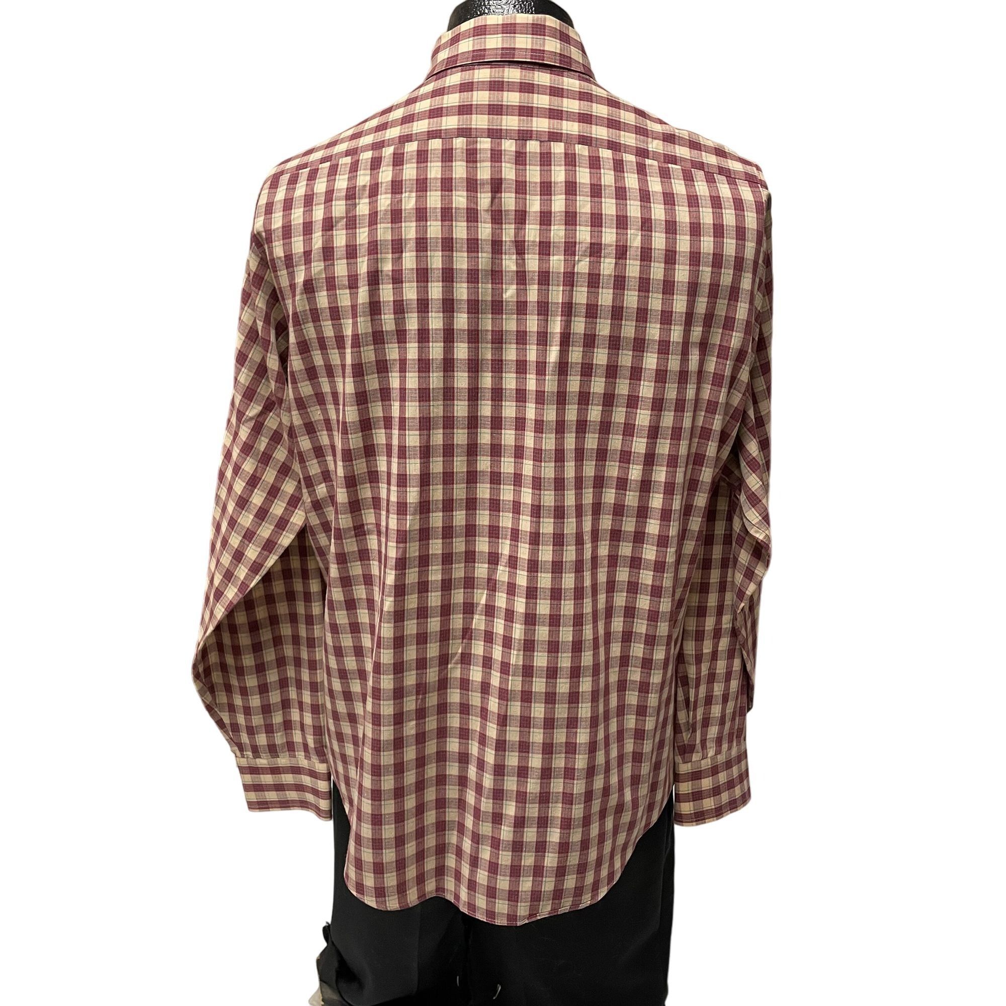 Lee Vtg Lee Maroon Red SHADOW PLAID MoD Casual Shirt Size US L / EU 52-54 / 3 - 5 Thumbnail