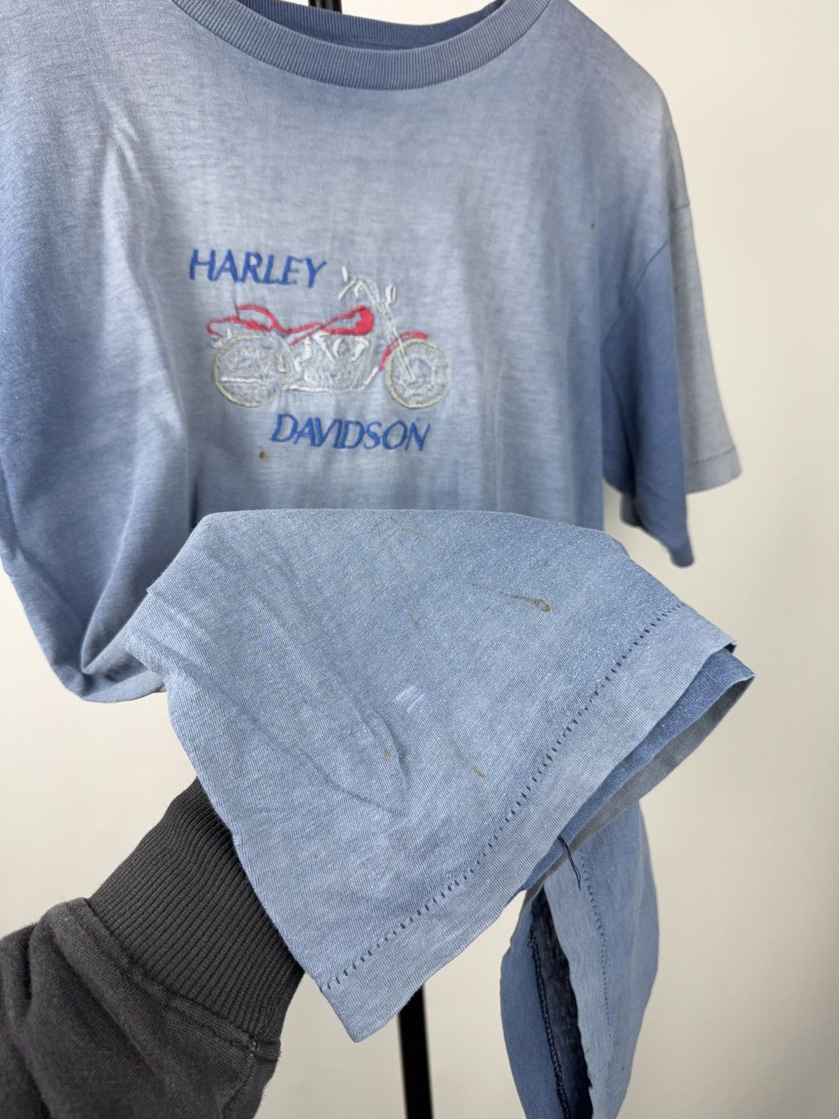Harley Davidson 90s Vntg Distressed Harley Davidson Embroidered Motorcycle Size US M / EU 48-50 / 2 - 7 Thumbnail