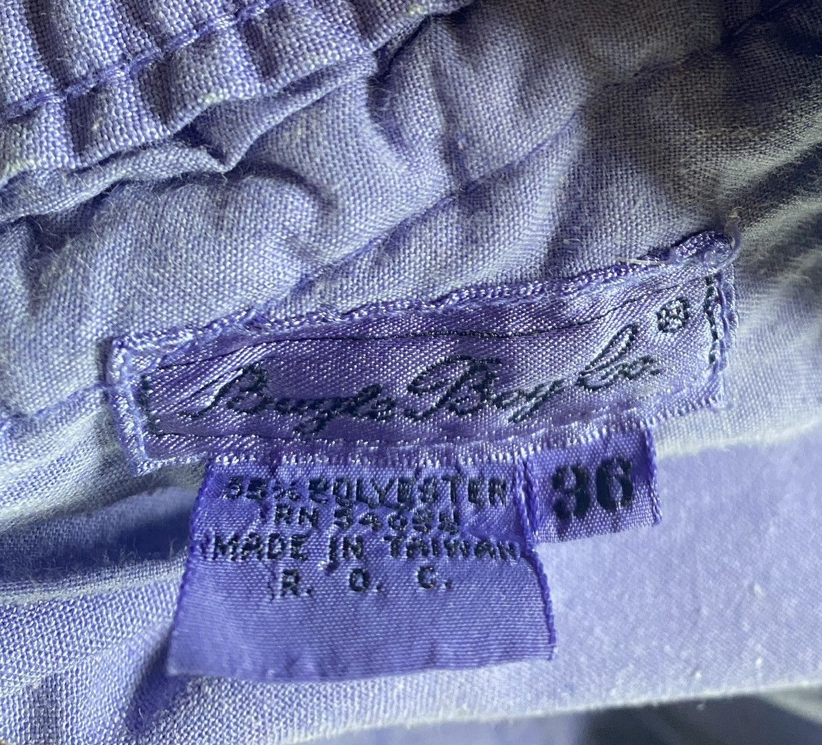 Bugle Boy × Vintage Vintage 80’s Bugle Boy Purple Wide Leg Cargo Shorts Size US 38 / EU 54 - 11 Thumbnail