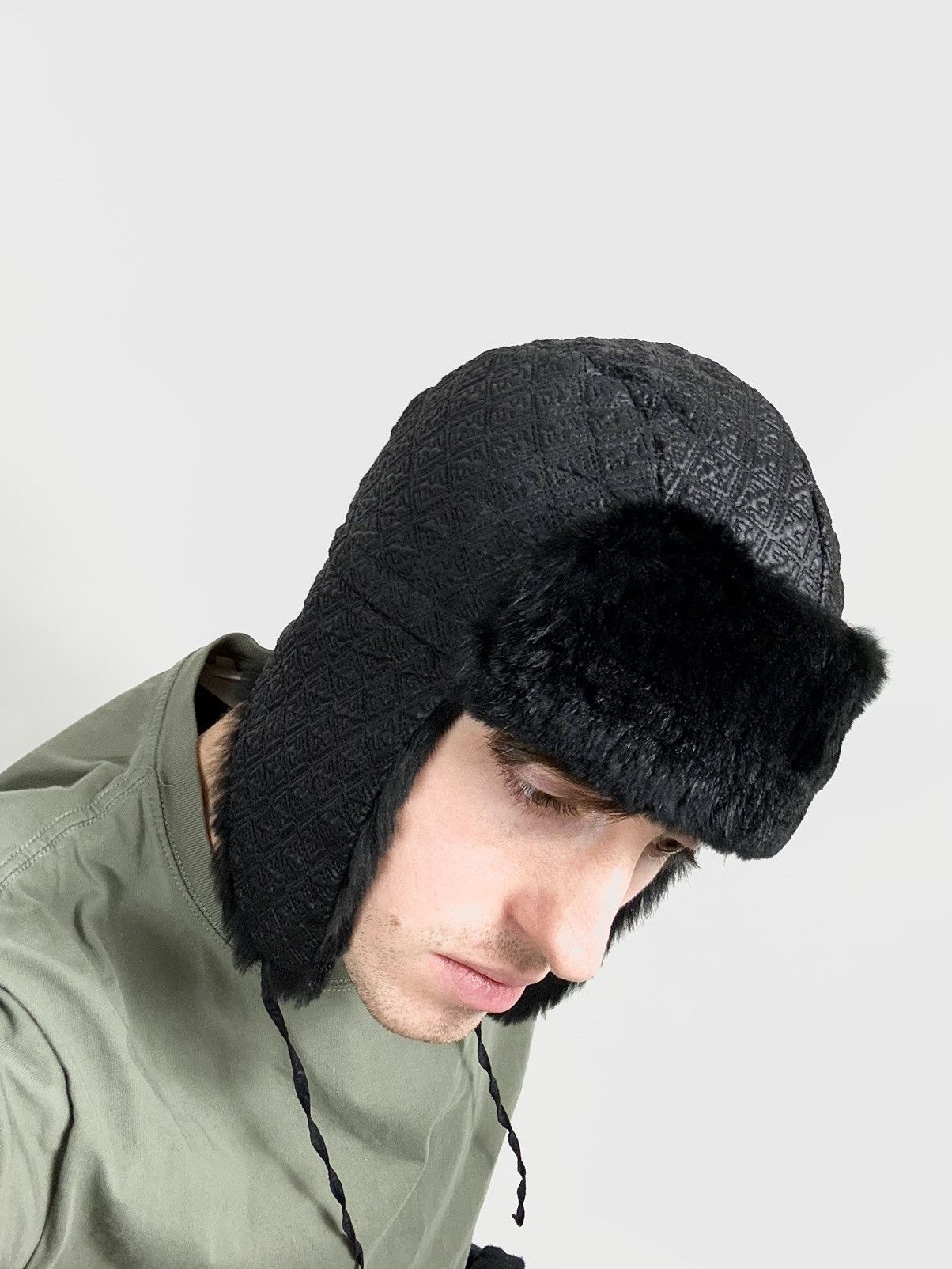 Fendi Fendi Fur FF Monogram Nylon Chapka Hat Size ONE SIZE - 4 Thumbnail