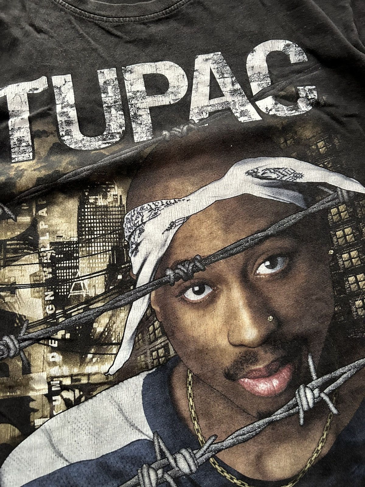 Rap Tees Vintage Rare 2Pac Tupak Shakur bootleg T-Shirt - Medium Size US M / EU 48-50 / 2 - 2 Thumbnail