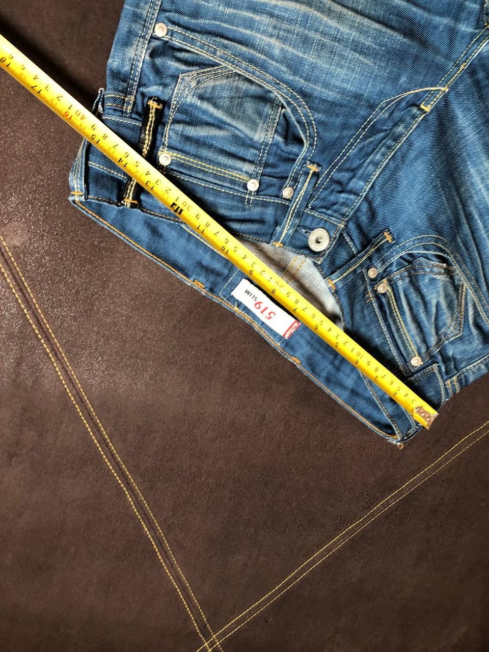 Levi's Levi's 519 Jeans Mens Straight Button Fly Blue Denim Size US 30 / EU 46 - 7 Thumbnail