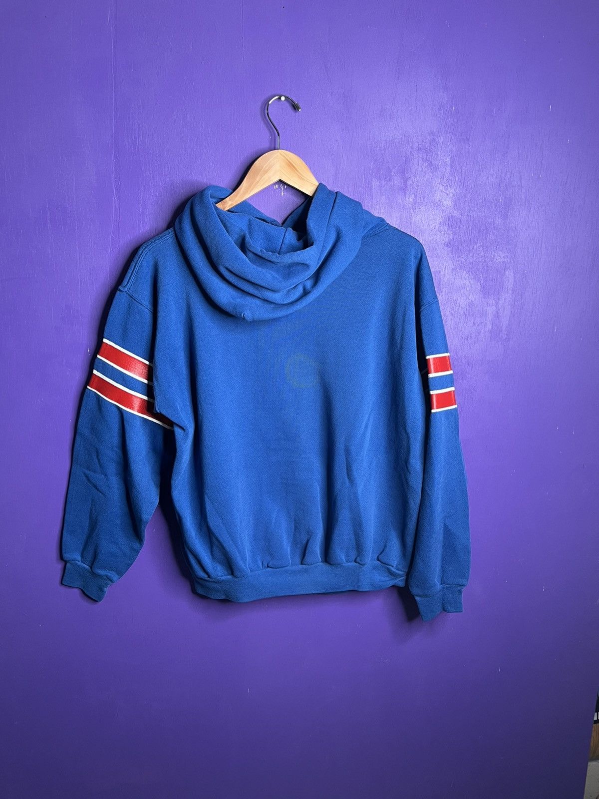 Russell Athletic × Vintage Vintage 70s Russell SMU mustangs sleeve stripes hoodie Size US M / EU 48-50 / 2 - 2 Thumbnail