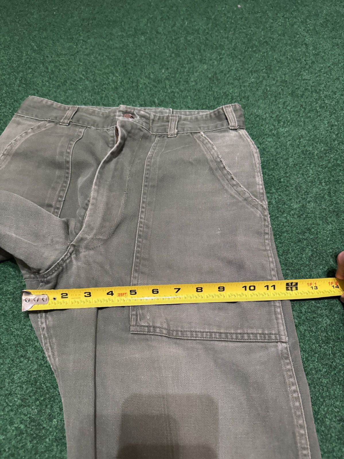 Vintage Vtg 60s OG 107 Military Green Sateen Baker Fatigues Pants Size US 28 / EU 44 - 9 Thumbnail
