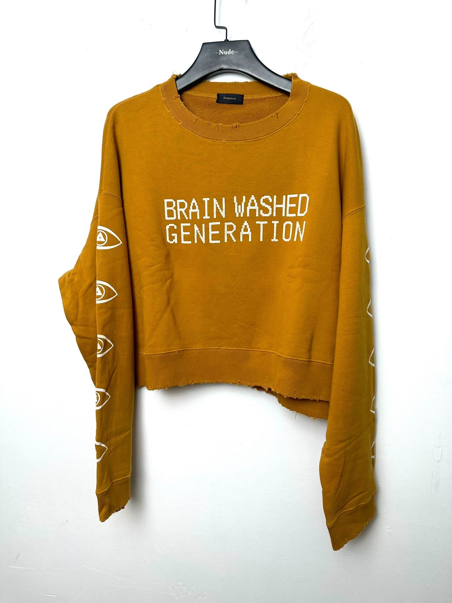 Undercover UNDERCOVER 17AW Brain Washed Distressed Cropped Sweatshirt Size M / US 6-8 / IT 42-44 - 1 Thumbnail