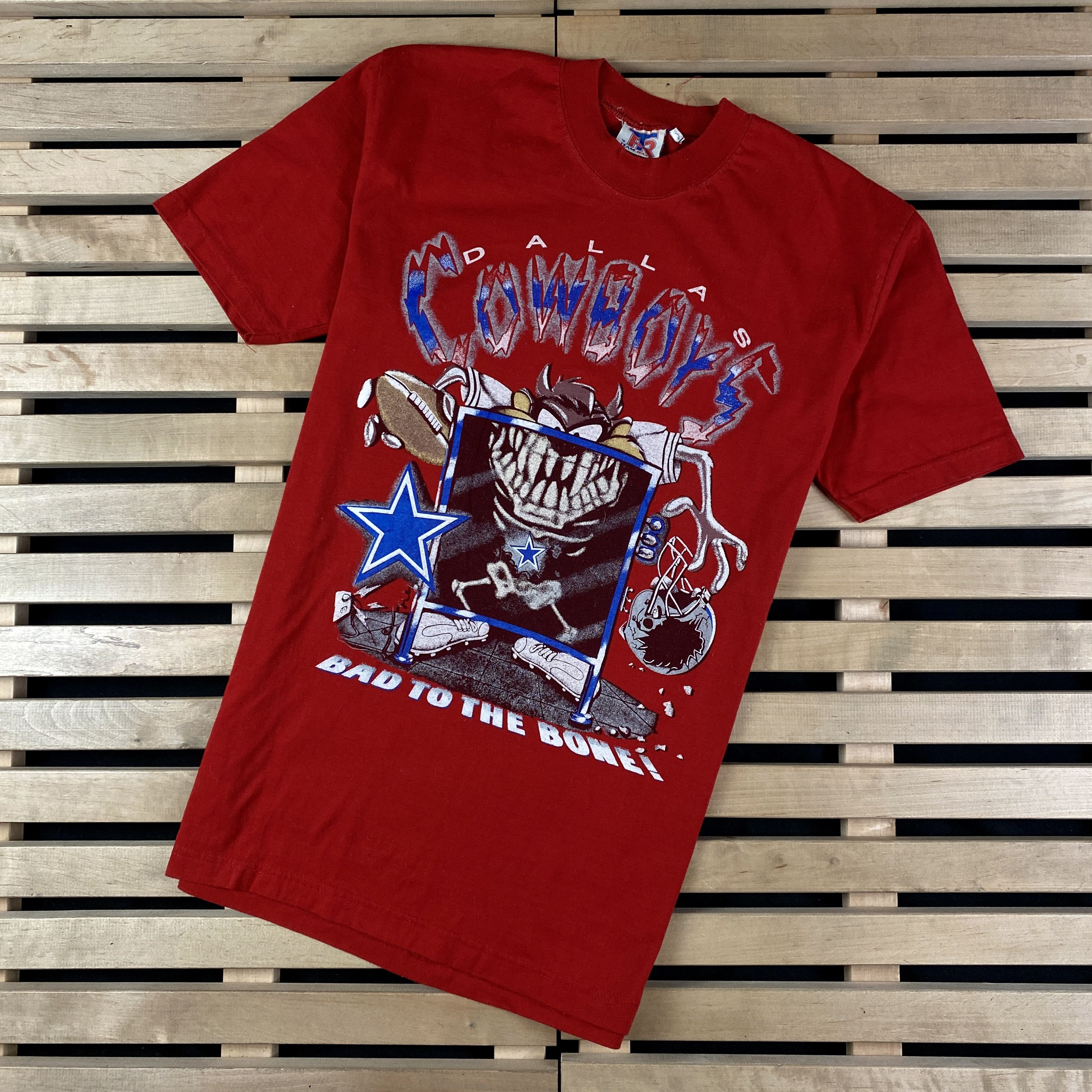 Vintage Mens Vintage T-Shirt Looney Tunes Taz Dallas Cowboyz Size L Size US L / EU 52-54 / 3 - 1 Thumbnail