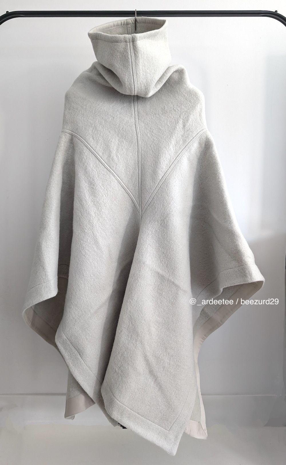 ALPACA/WOOL COWL NECK PONCHO COAT FW22 $2590 44IT