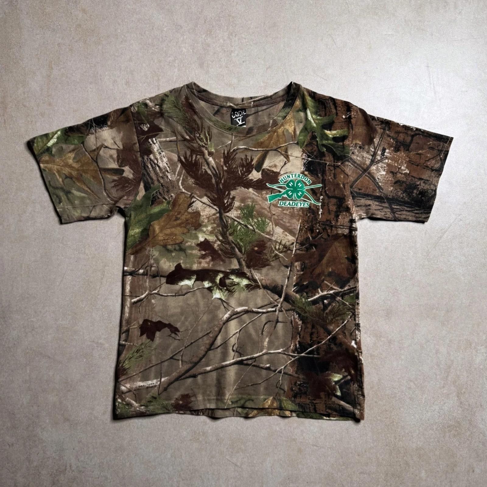 Designer Vintage CODE V Realtree Hunterdon Deadeye T-shirt - 3XS Size US XS / EU 42 / 0 - 1 Thumbnail