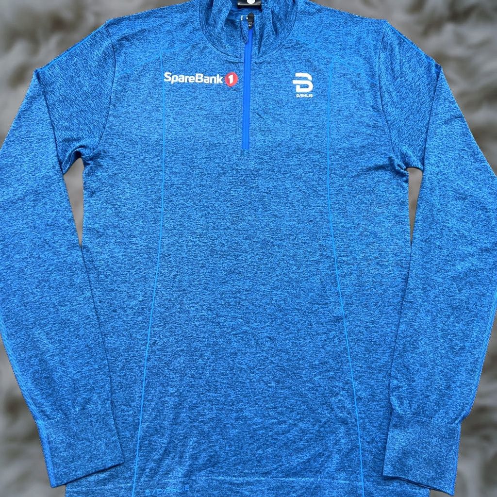 Layer 8 Bjorn Daehlie Mens Ski Top 1/4 Zip Base Layer Shirt Blue Sparebank XC M Softshell Thermal Quick Dry Athletic Shirt Mens Size US M / EU 48-50 / 2 - 1 Thumbnail