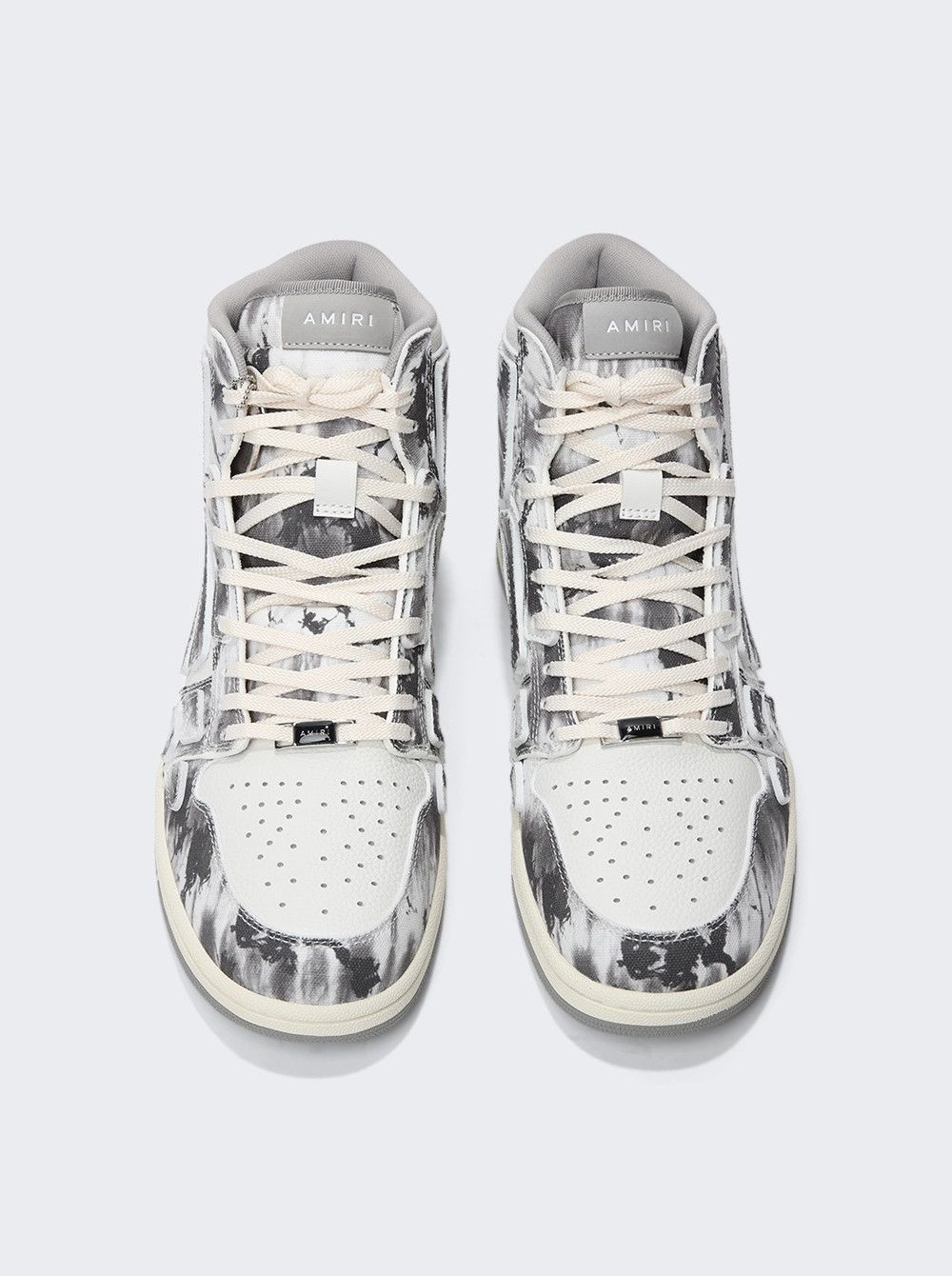 Amiri o1mle0426 Tie Dye Skelton Hi-Top Sneaker in Grey/White Size US 10 / EU 43 - 4 Thumbnail