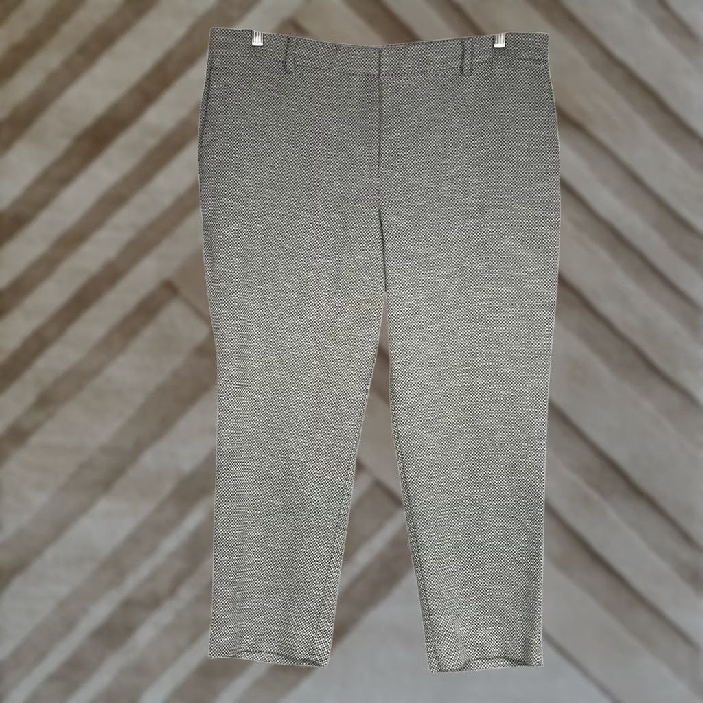Ann Taylor Ann Taylor Curvy Fit Pants Size 16 Geometric Print Straight Leg Trousers Size 38" / US 16 / IT 52 - 1 Thumbnail