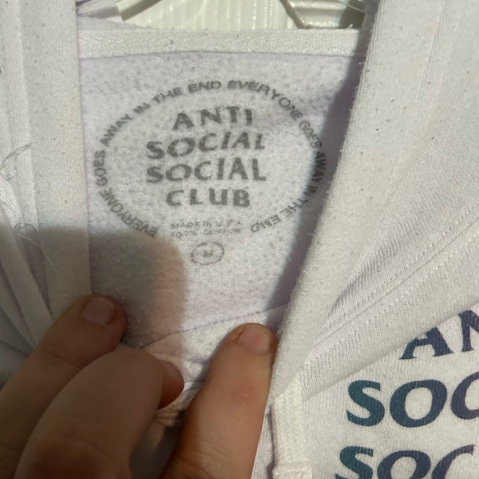 Anti Social Social Club Anti Social Social Club White Cropped Hoodie Size M / US 6-8 / IT 42-44 - 2 Thumbnail