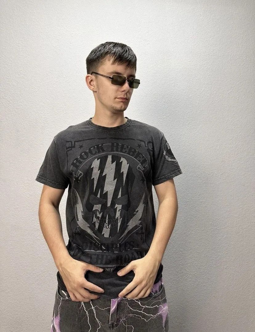 Affliction × Band Tees × Tapout Affliction Style Rock Rebel Aop Band Y2K Tee Size US M / EU 48-50 / 2 - 3 Thumbnail