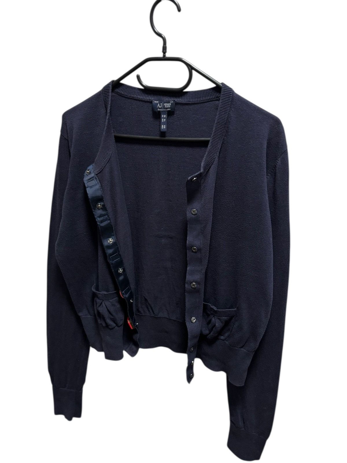 Armani Y2K Armani Cardigan Sweater Cotton Rhinestones Button Size XL / US 12-14 / IT 48-50 - 6 Thumbnail