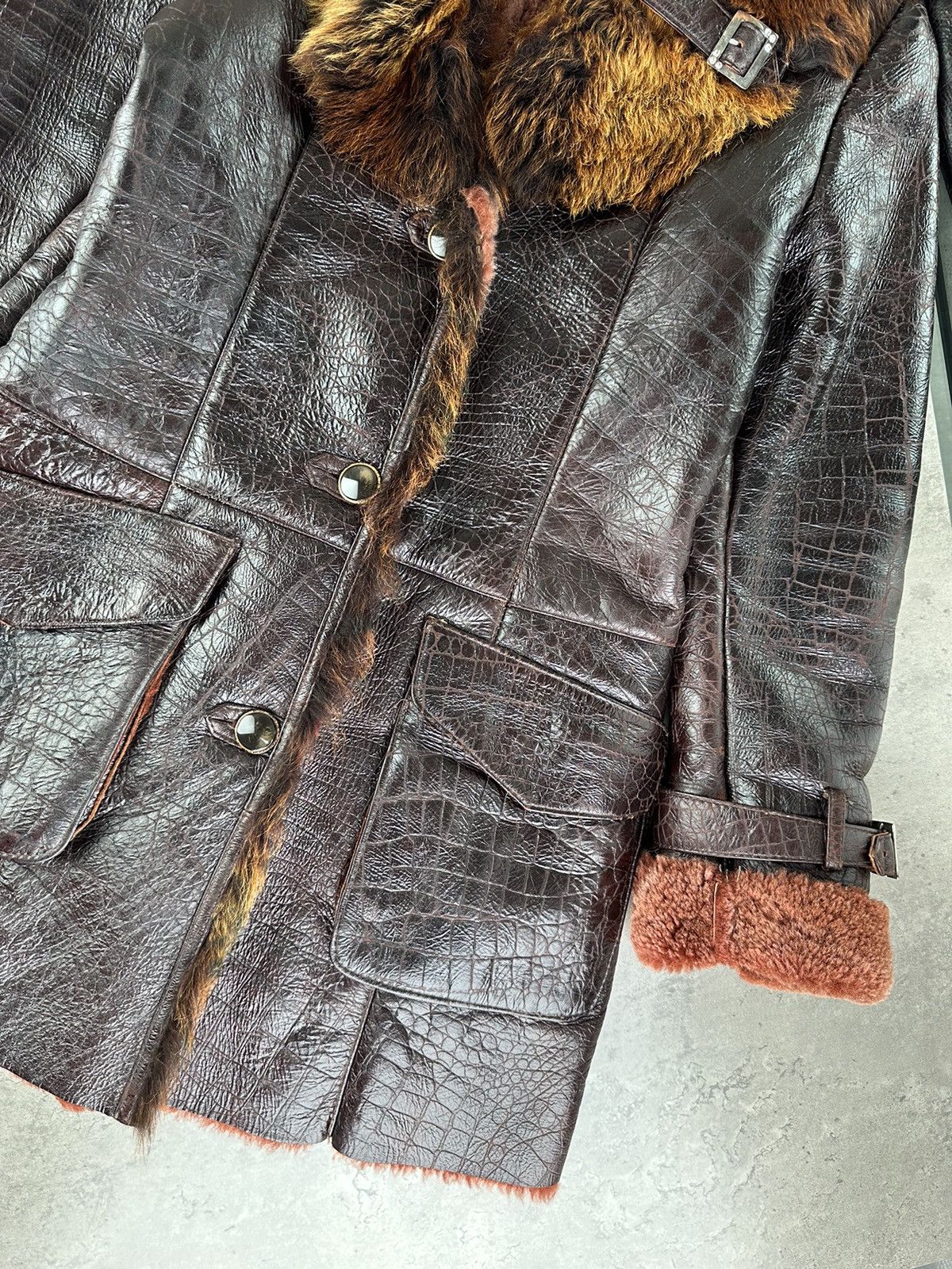 Japanese Brand Vintage Sheepskin Coat Size S / US 4 / IT 40 - 5 Thumbnail