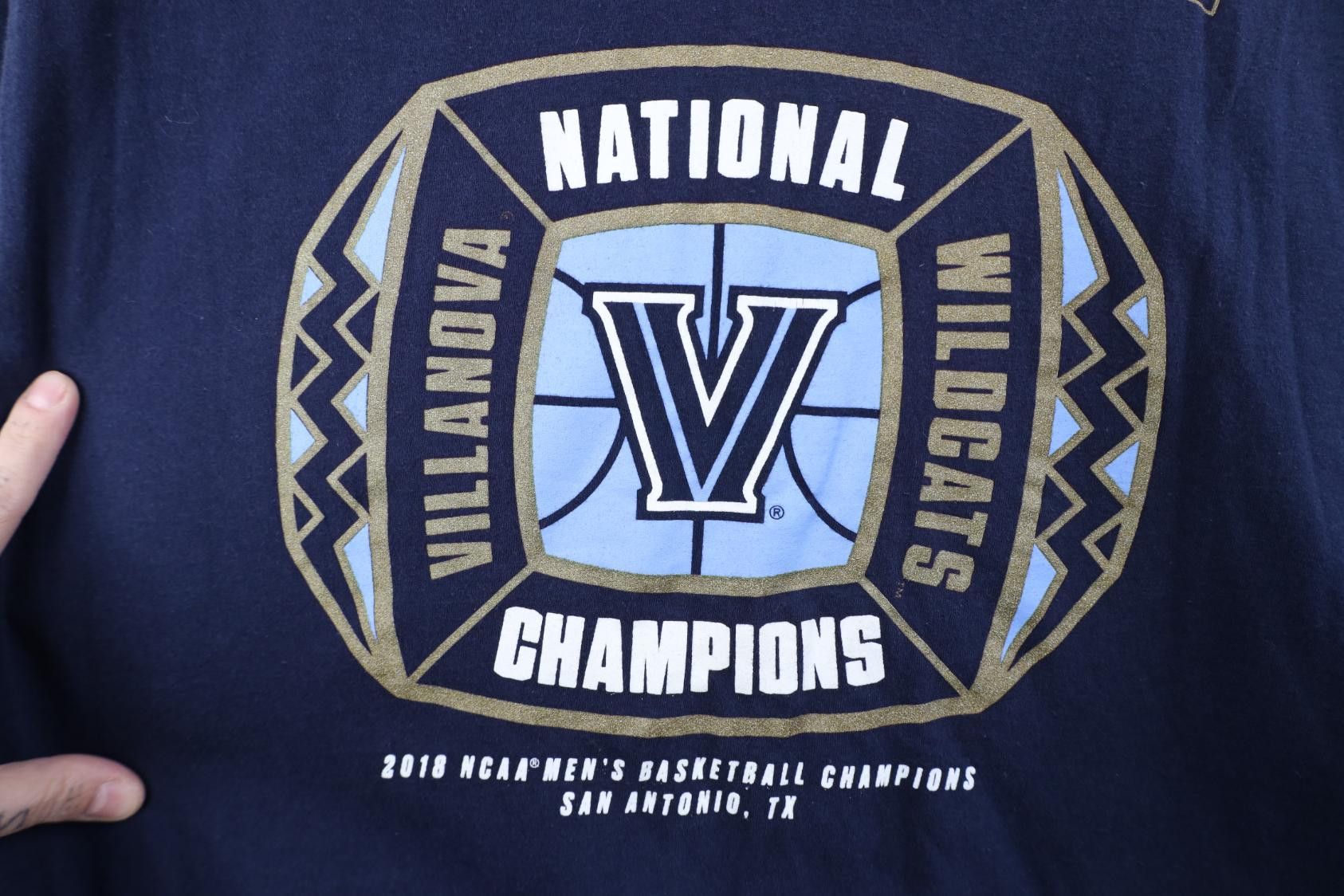 Nike Nike 2018 National Champs Villanova University Ring T-Shirt Size US XXL / EU 58 / 5 - 6 Thumbnail