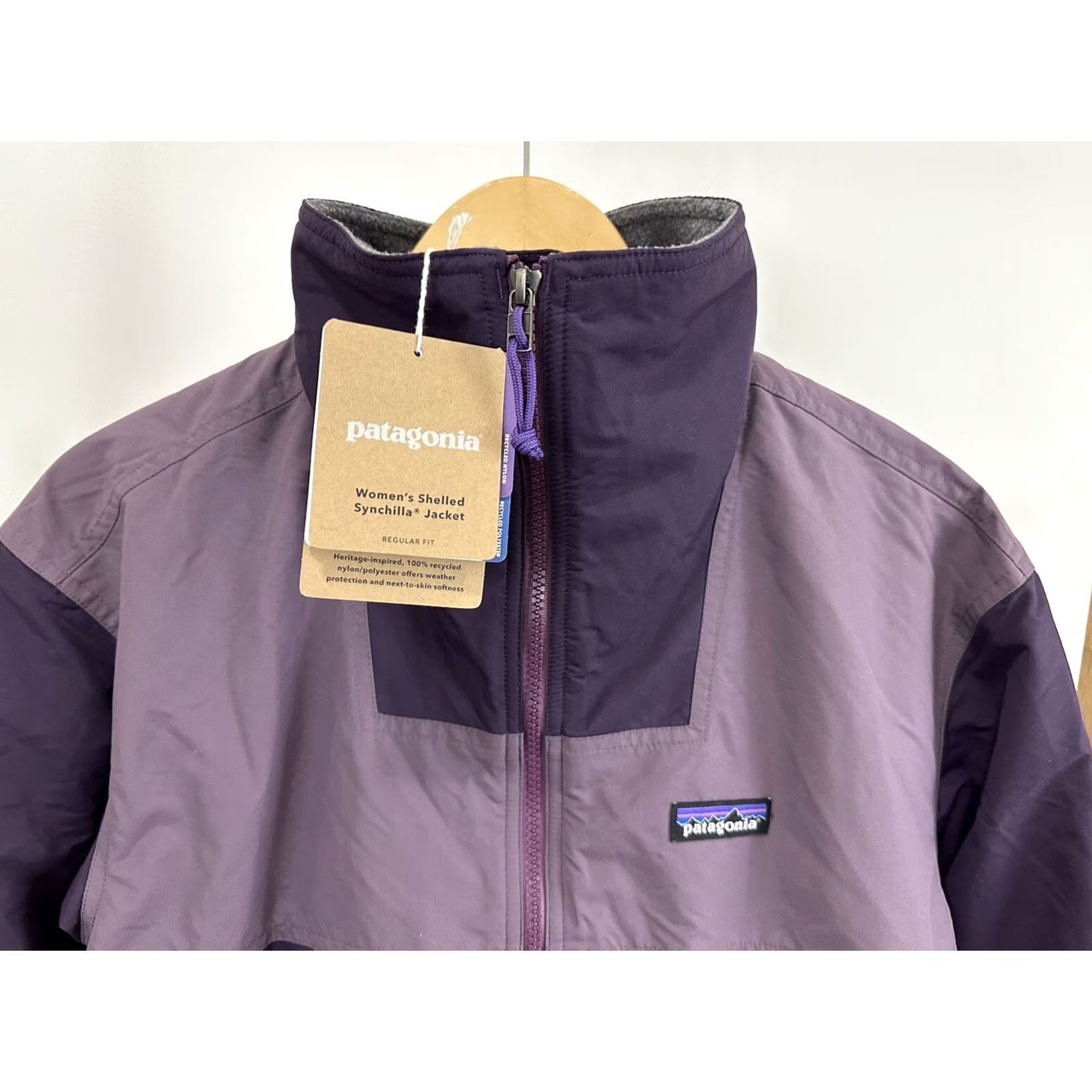 Patagonia VINTAGE NWT Patagonia Women's Shelled Synchilla Piton Purple Bomber Jacket S Size S / US 4 / IT 40 - 4 Thumbnail
