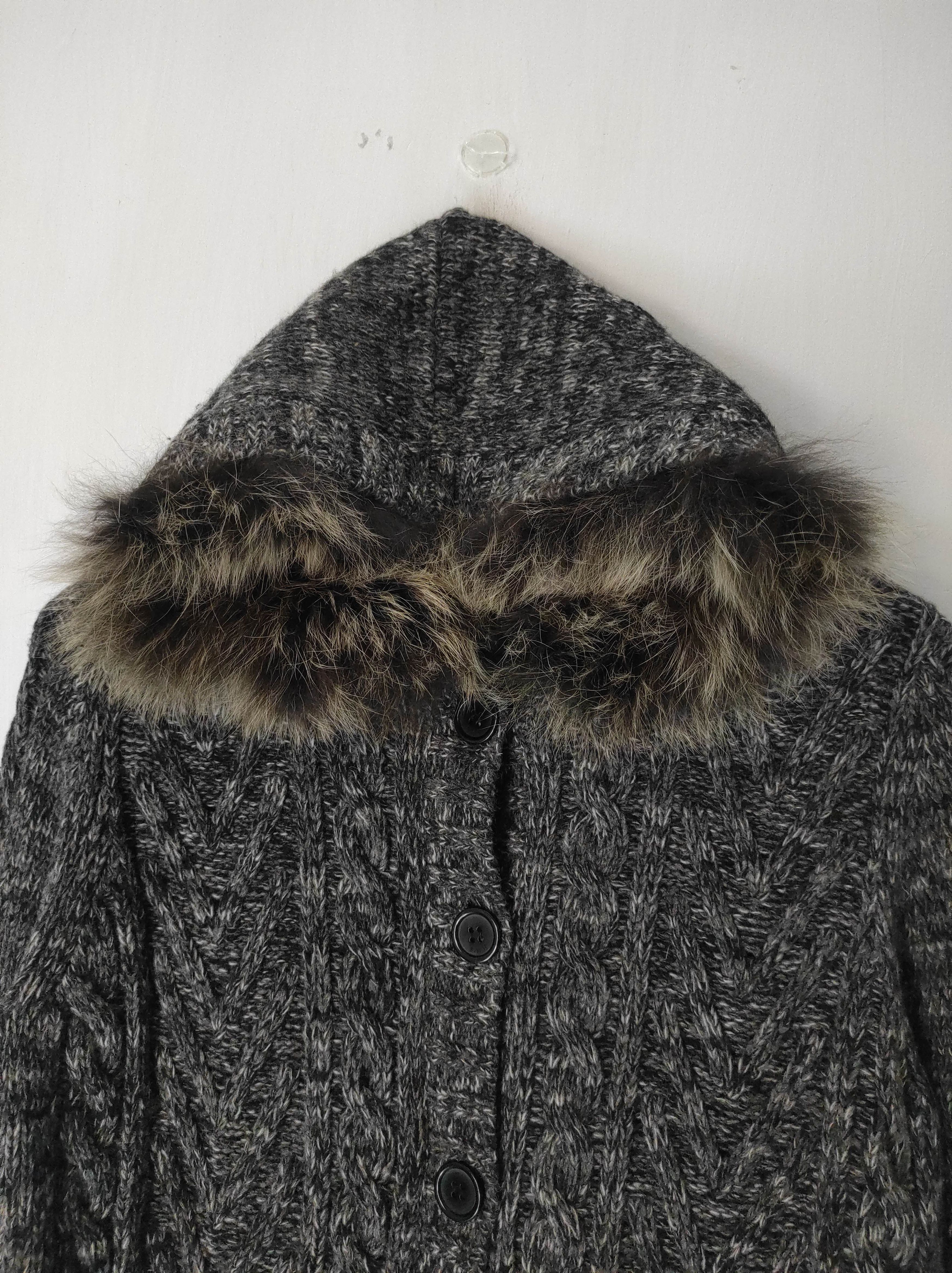 If Six Was Nine Flamingo Knit Fur Raccon Hoodie IfSixWasNine LGB style Size M / US 6-8 / IT 42-44 - 3 Thumbnail