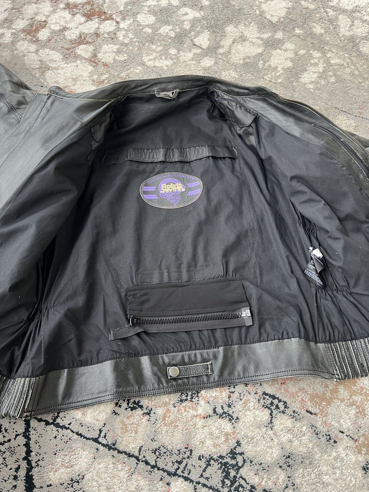 Vintage Spirit Motors Leather jacket Size L / US 10 / IT 46 - 5 Thumbnail