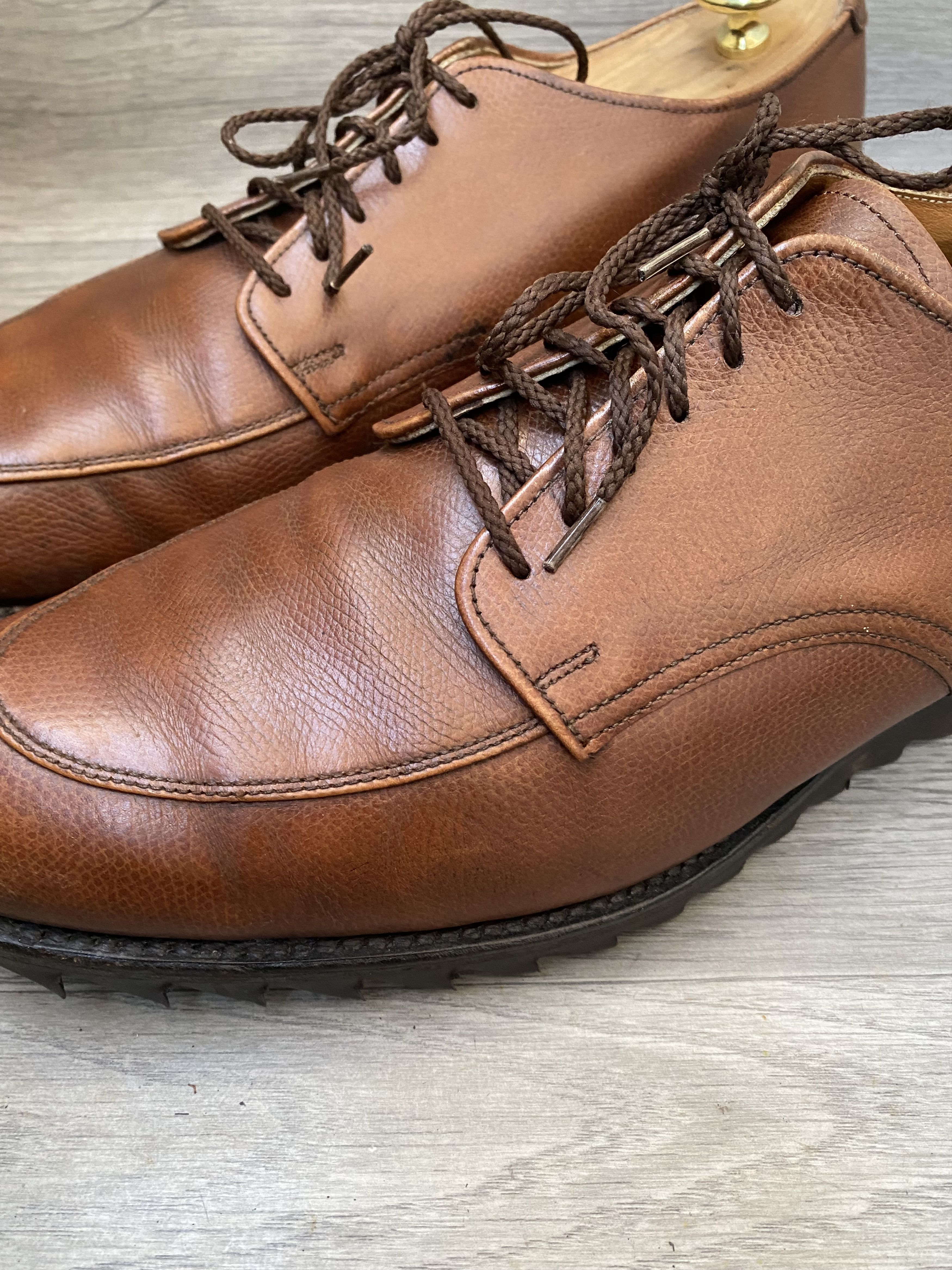 Alden Alden norvegian split toe, pebble grain derby shoes 13A/C Size US 13 / EU 46 - 4 Thumbnail