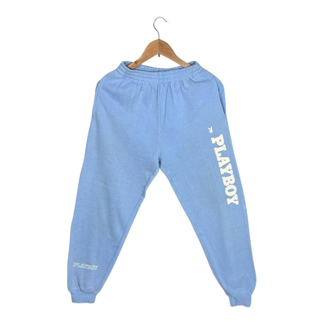 Playboy Vintage Playboy Baby Blue Bunny Logo Sweatpants Joggers M Size US 28 / EU 44 - 1 Thumbnail