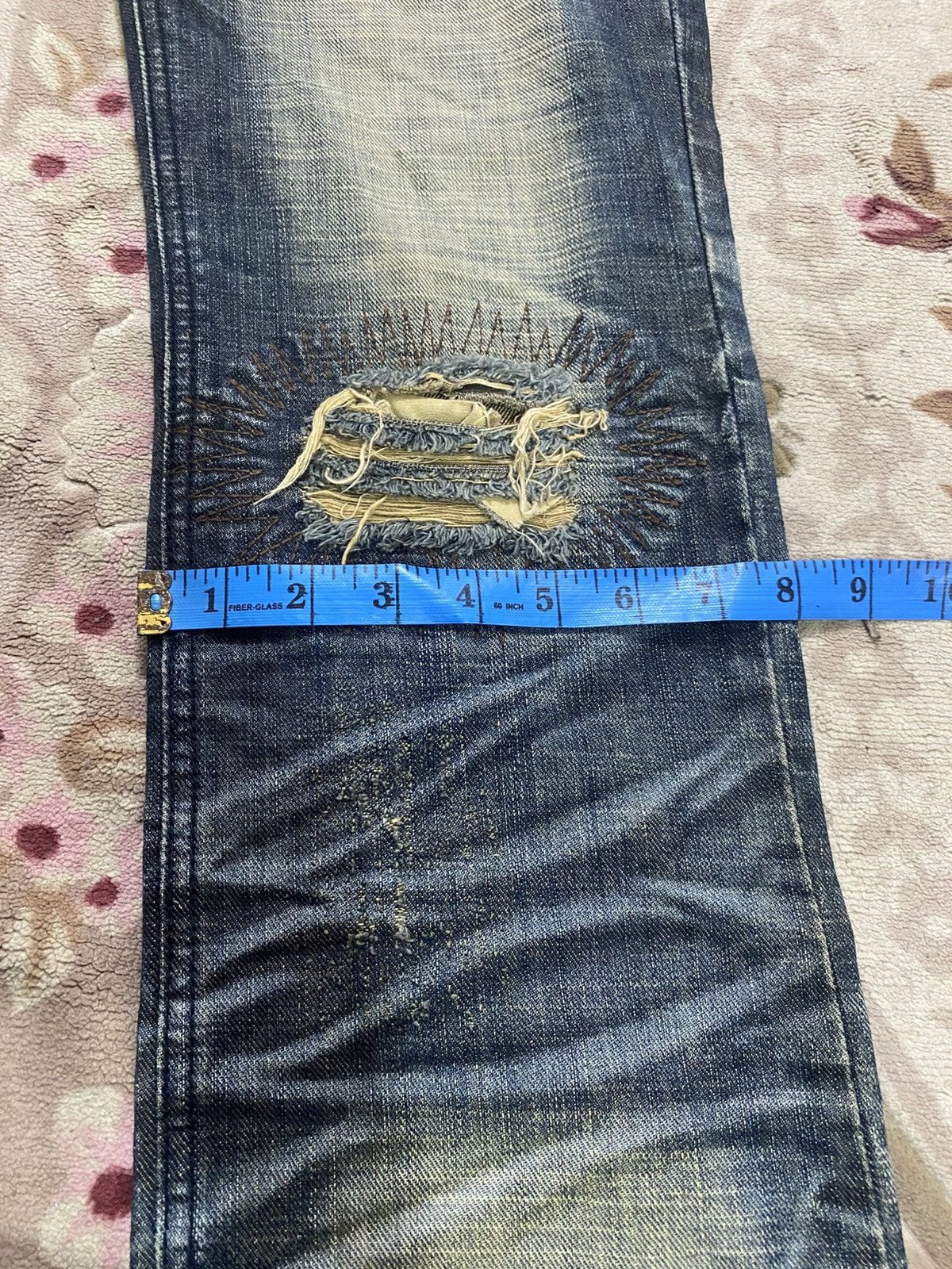 Japanese Brand These jeans feature a distressed and punk-inspired design, Size US 30 / EU 46 - 18 Thumbnail
