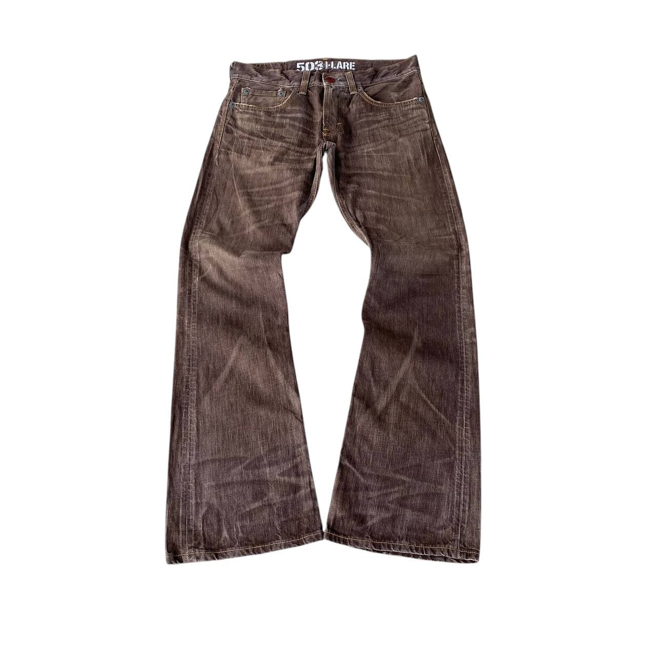 Edwin FLARE EWDIN 503 HERINGBONE GHOSTCLAW DARK BROWN Size US 30 / EU 46 - 4 Thumbnail