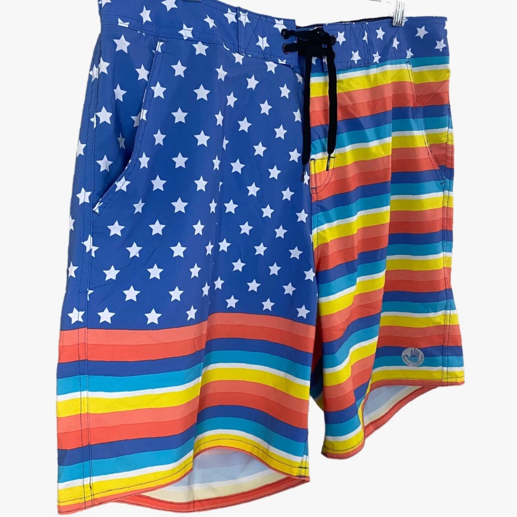 Body Glove VINTAGE Body Glove La Concha USA Board Shorts Blue Mens XL 36 American Flag Print Size US 36 / EU 52 - 2 Thumbnail