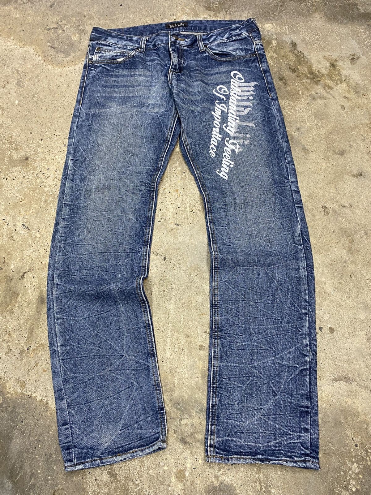 japanese grunge undefined wildlife wash jeans pant