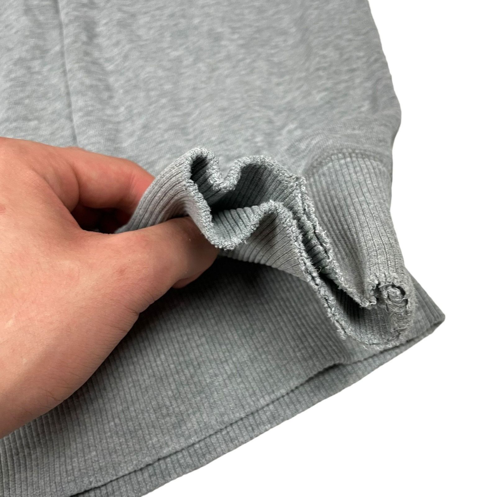 Nike × Vintage Nike Men's Heather Gray Cotton Swoosh Pullover Sweatshirt S Size US S / EU 44-46 / 1 - 5 Thumbnail
