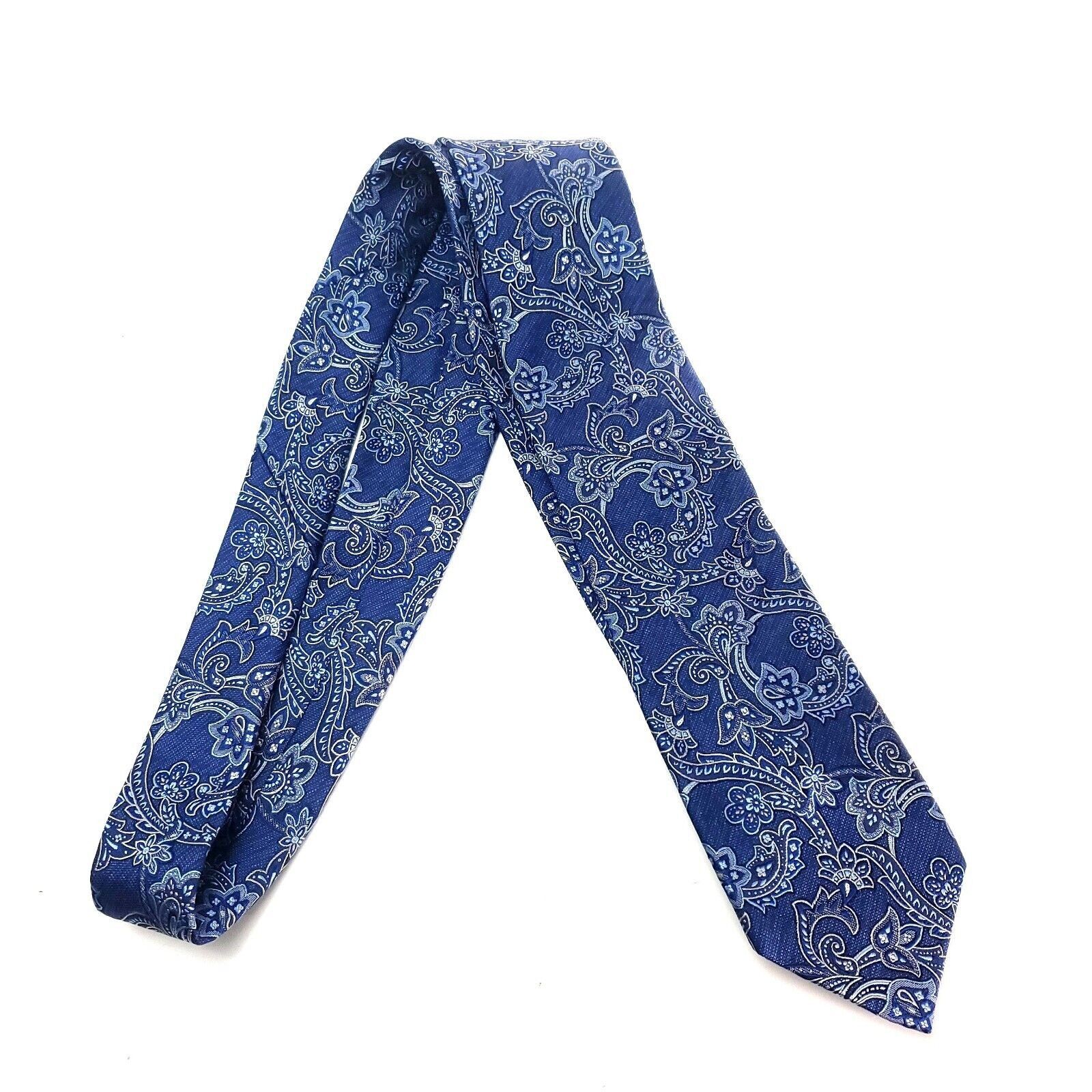 Tasso Elba Tasso Elba Silk Tie Blue Woven Paisley Size ONE SIZE - 6 Thumbnail