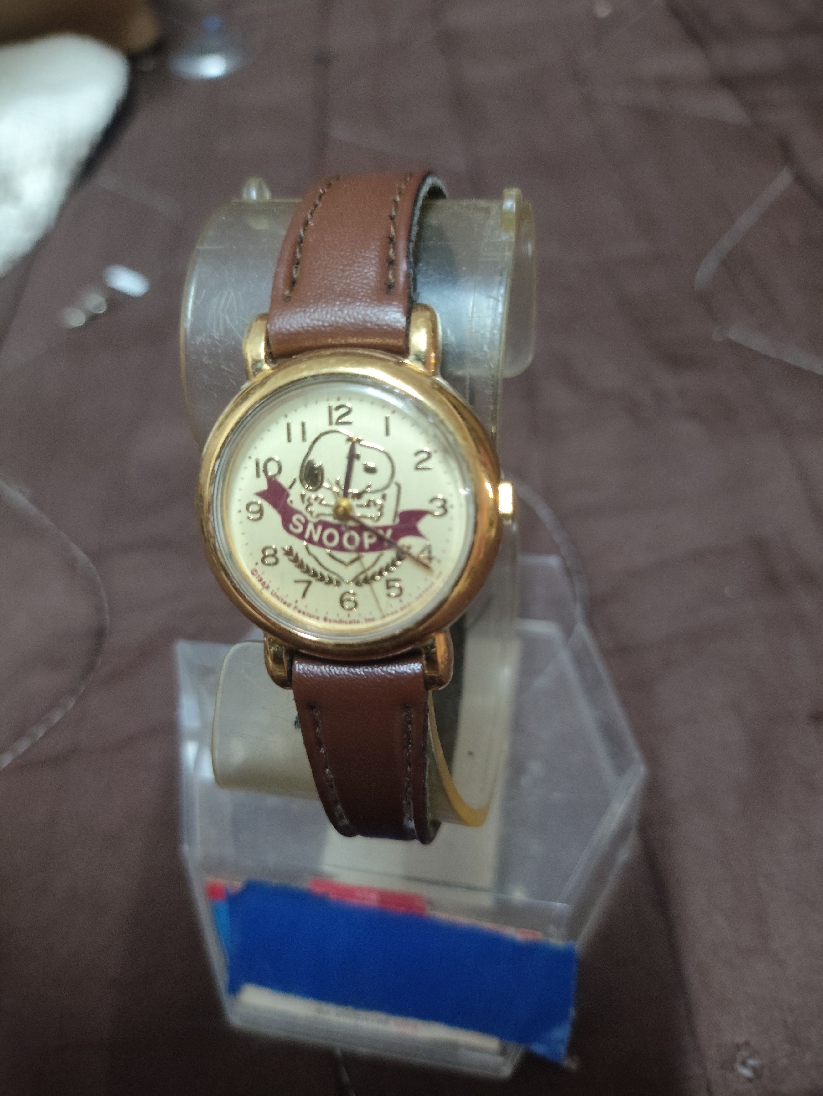 image of Vintage x Watches Retro Snoopy By Vega Japan Watch (Retro Design) in Brown, Women's