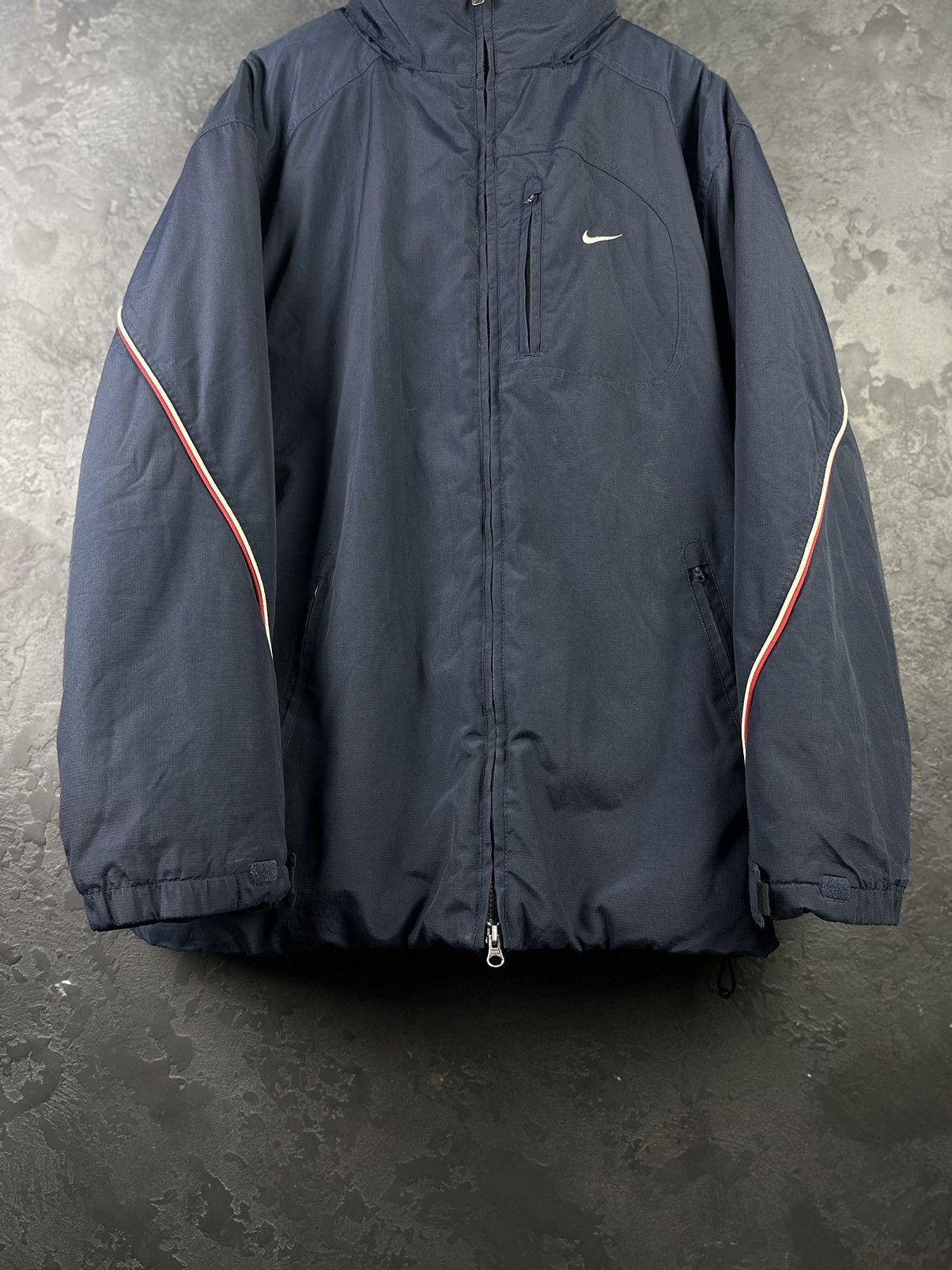 Nike × Vintage Vintage Nike Down Jacket Big Logo Swoosh Size US XL / EU 56 / 4 - 3 Thumbnail