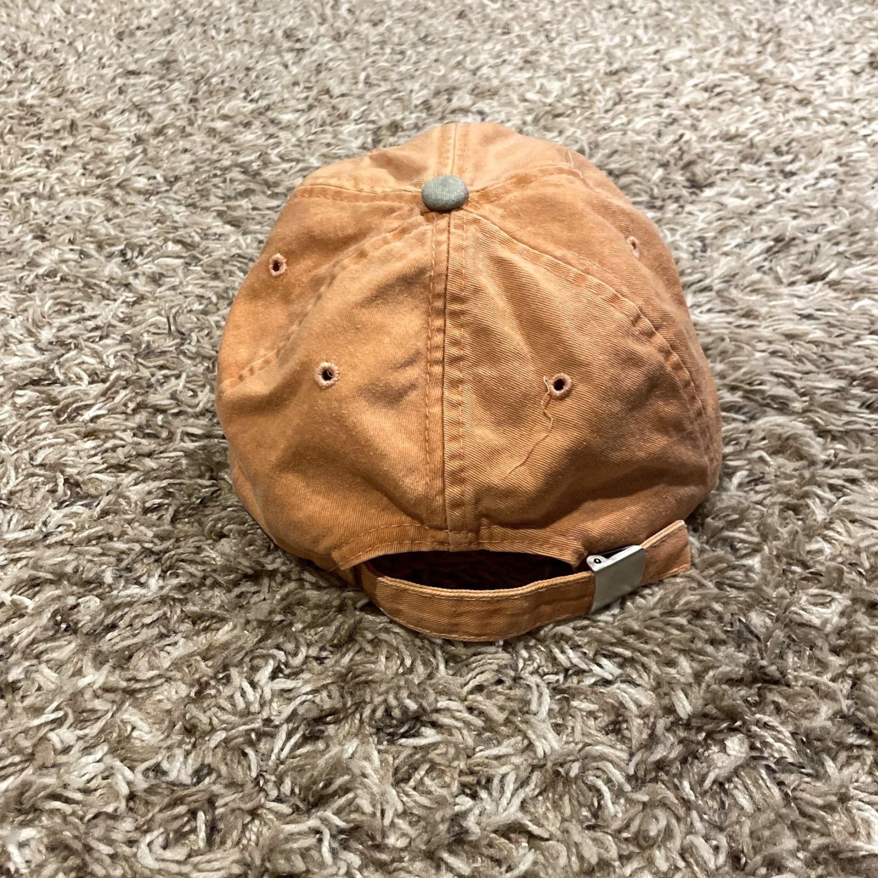Vintage VINTAGE Lake Powell Hat Strap Back Orange Tan Embroidered Lizard Outdoors Mens Cap OSFM Adjustable Cotton Canvas Size ONE SIZE - 7 Thumbnail