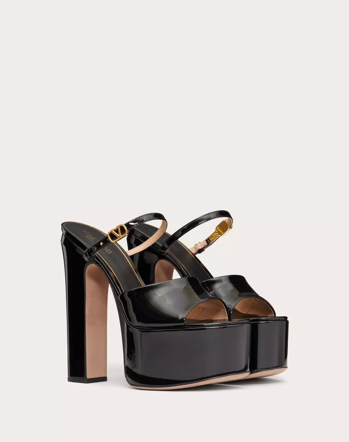 Valentino o1s1wg110426 Tan-Go Platform Leather Slide 155mm Sandals Size US 10.5 / IT 40.5 - 2 Thumbnail