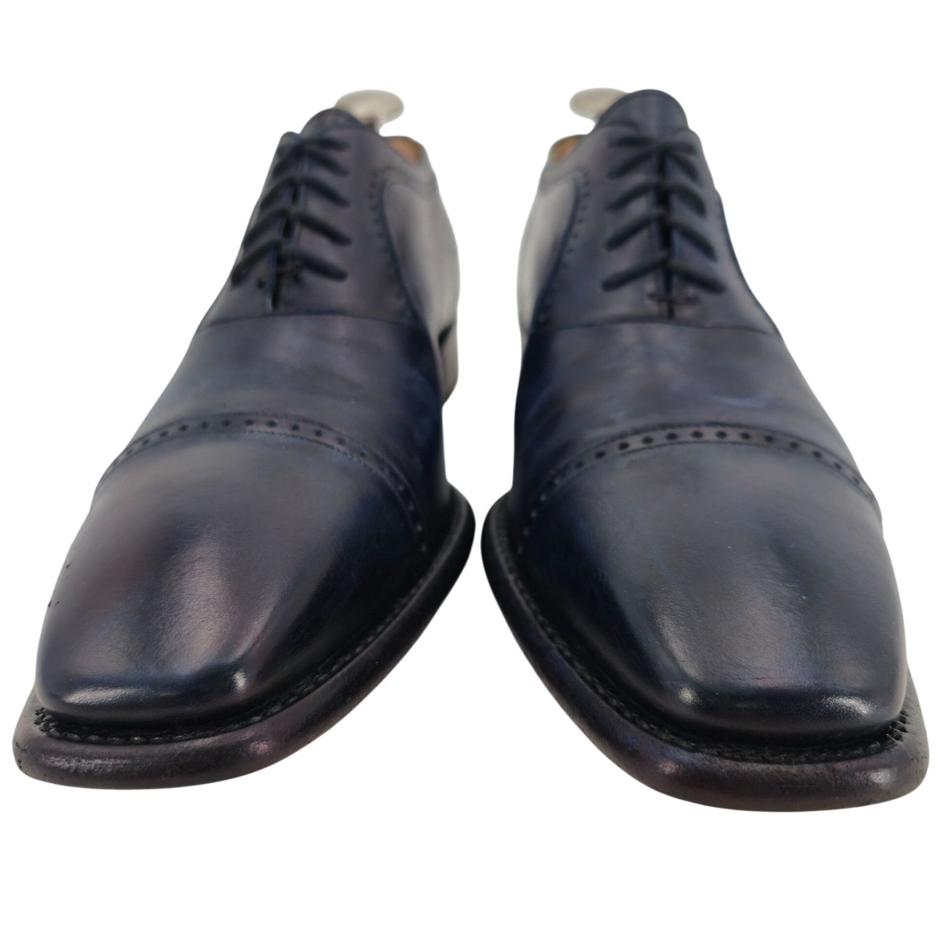 Barneys New York Calzoleria Harris Barneys New York Men 9.5 Blue Leather Shoe Size US 9.5 / EU 42-43 - 9 Thumbnail