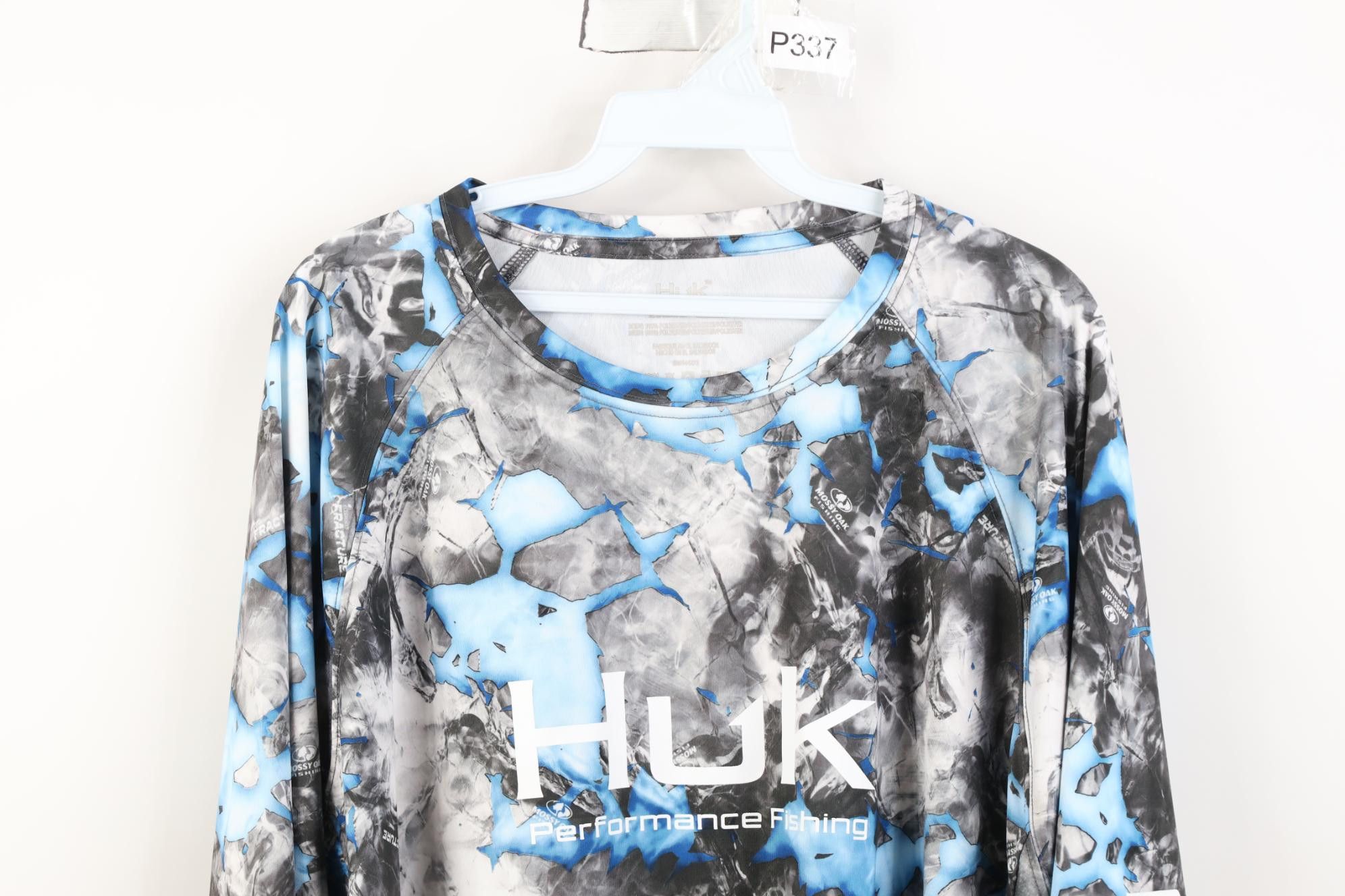 Vintage Huk Fishing Mossy Oak Camouflage Long Sleeve T-Shirt Gray Size US XXL / EU 58 / 5 - 2 Thumbnail