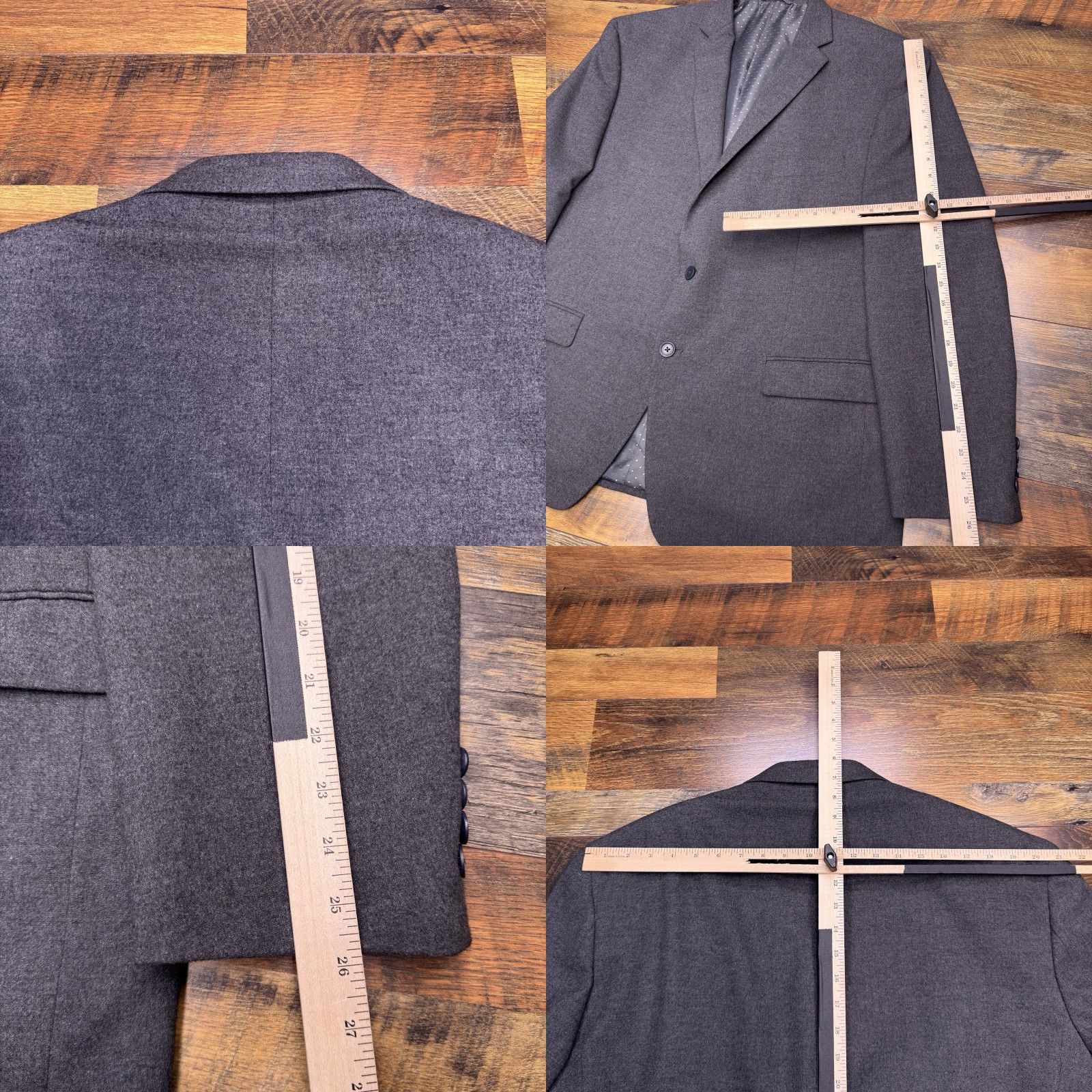 Vintage Michael Strahan Suit Jacket Blazer Single-Breasted 50R Gray Wool Blend Stretch Formal Men 50 Gray Wool Blend Stretch Blazer Size 50R - 8 Thumbnail