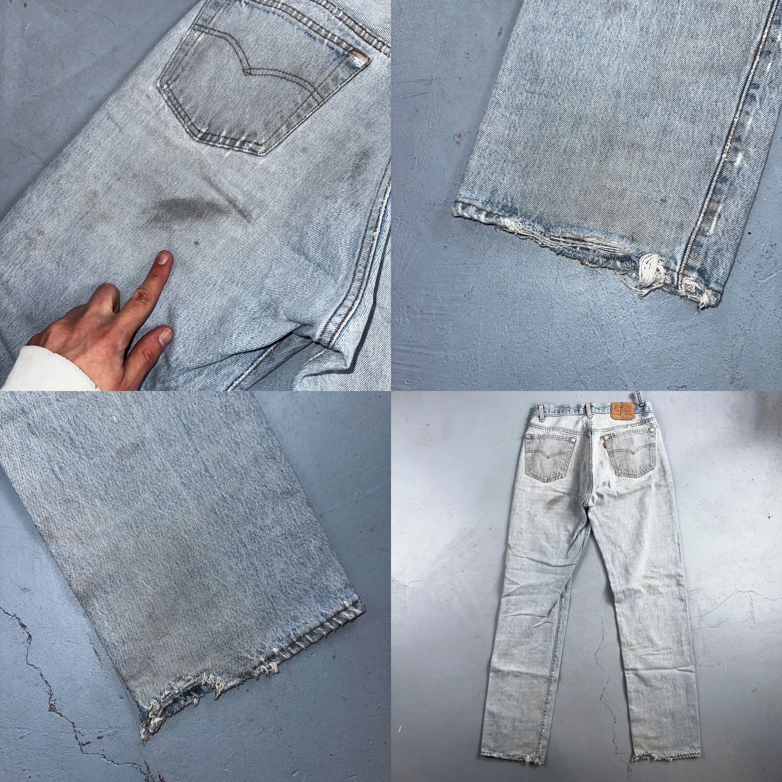 Levi's VINTAGE Levi's 501 Jeans Straight 34x36 Blue Light Wash 80s USA Mens Size US 34 / EU 50 - 11 Thumbnail